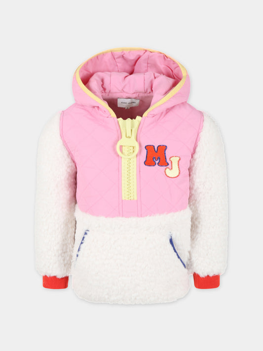 Felpa multicolor per bambina con logo,Little Marc Jacobs,W15629 465