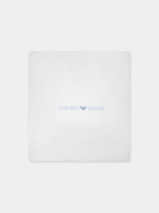Coperta celeste per neonato con logo,Armani Junior,8NN840 NJ05Z F705