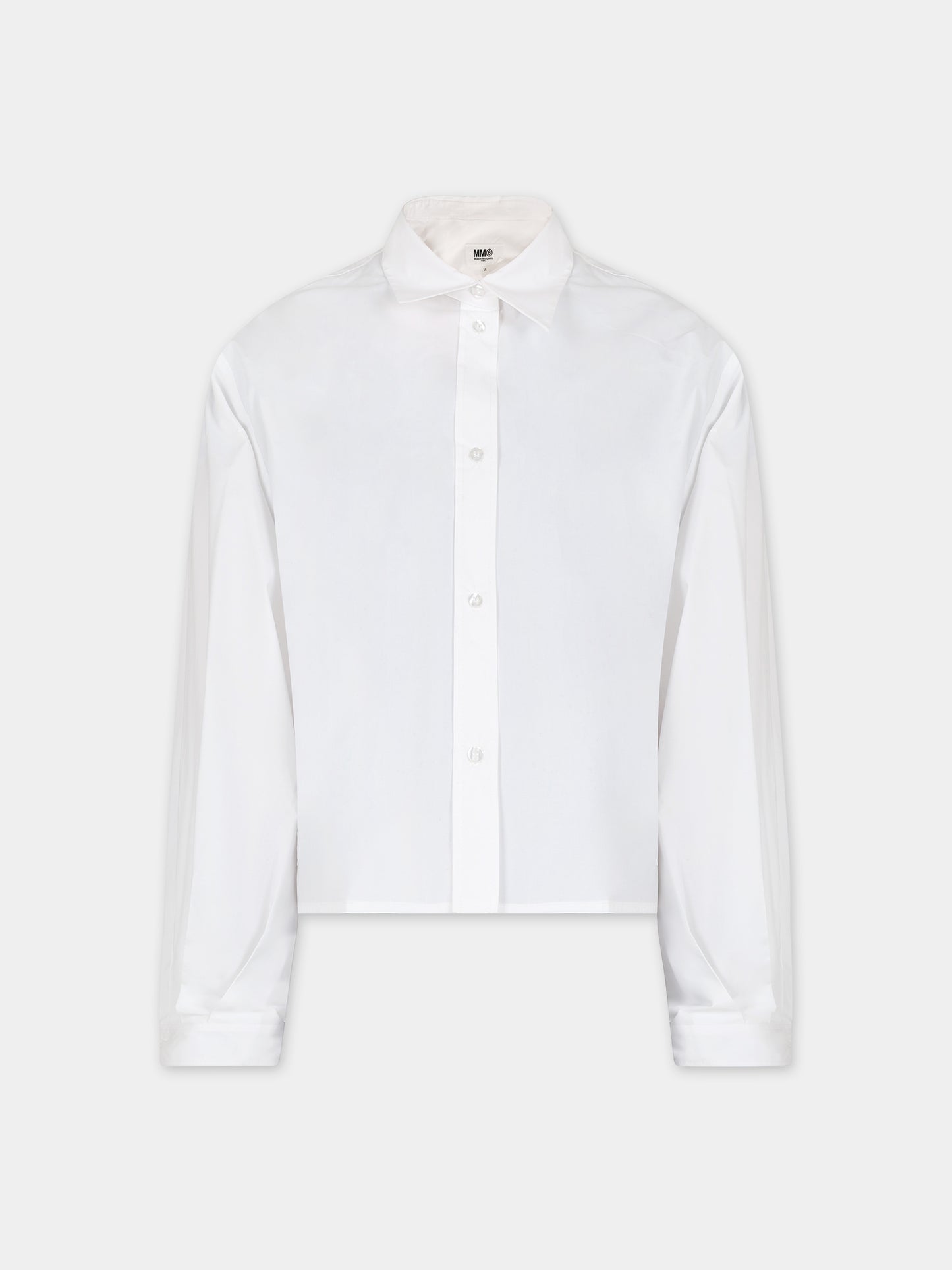 Camicia bianca per bambina con logo,Mm6 Maison Margiela,M60294 MM014 MM6C11U M6100
