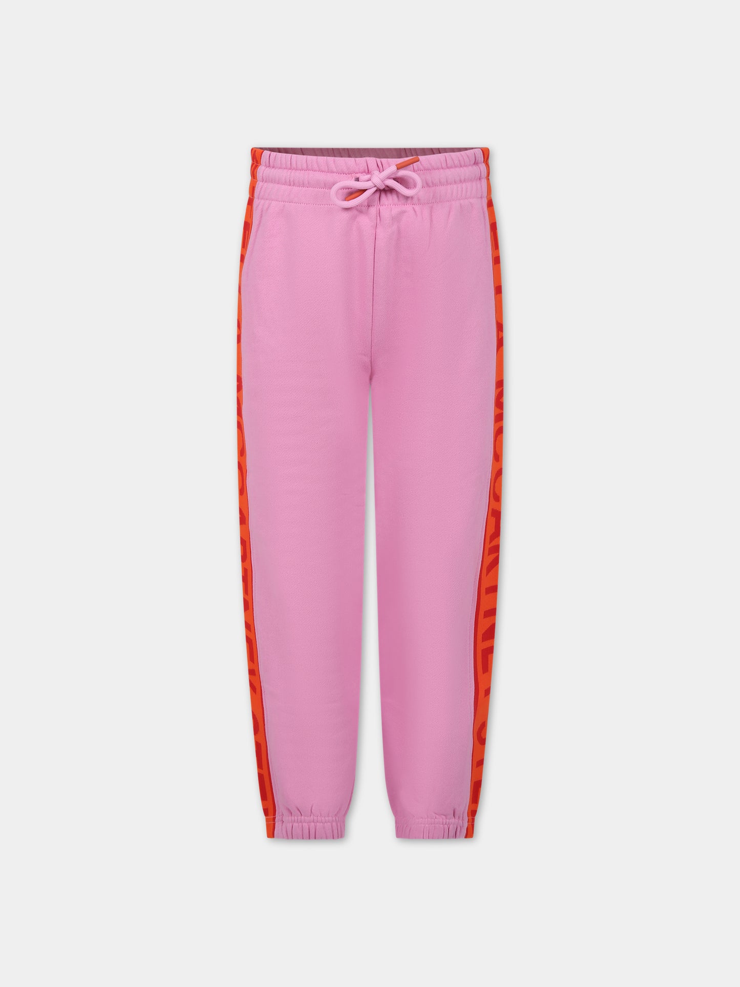 Pantaloni rosa per bambina con logo,Stella Mccartney Kids,TT6A10 Z0409 546