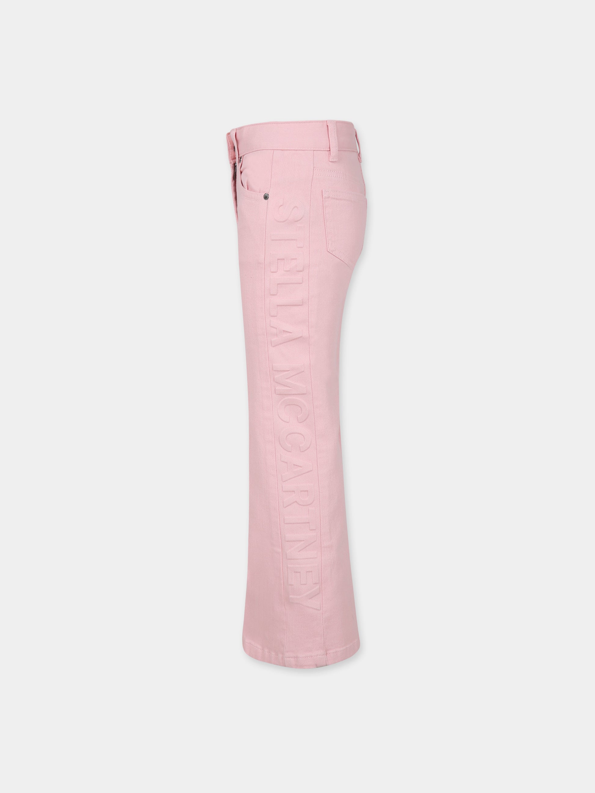 Jeans rosa per bambina con logo,Stella Mccartney Kids,TT6C10 Z0156 505