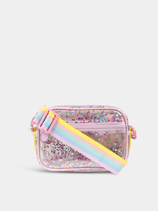 Borsa trasparente per bambina con paillettes,Stella Mccartney Kids,TT0B68 Z1498 517