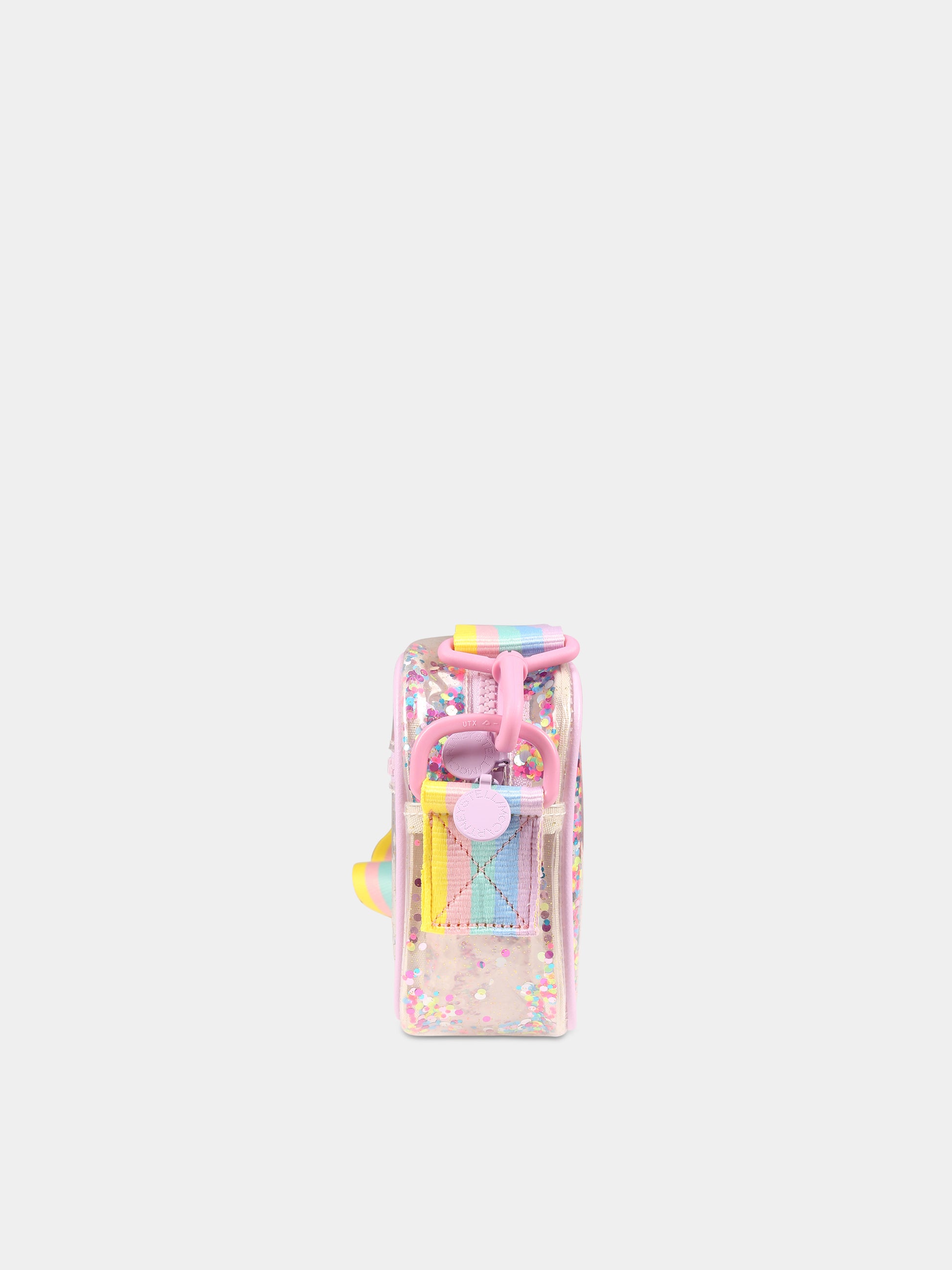 Borsa trasparente per bambina con paillettes,Stella Mccartney Kids,TT0B68 Z1498 517