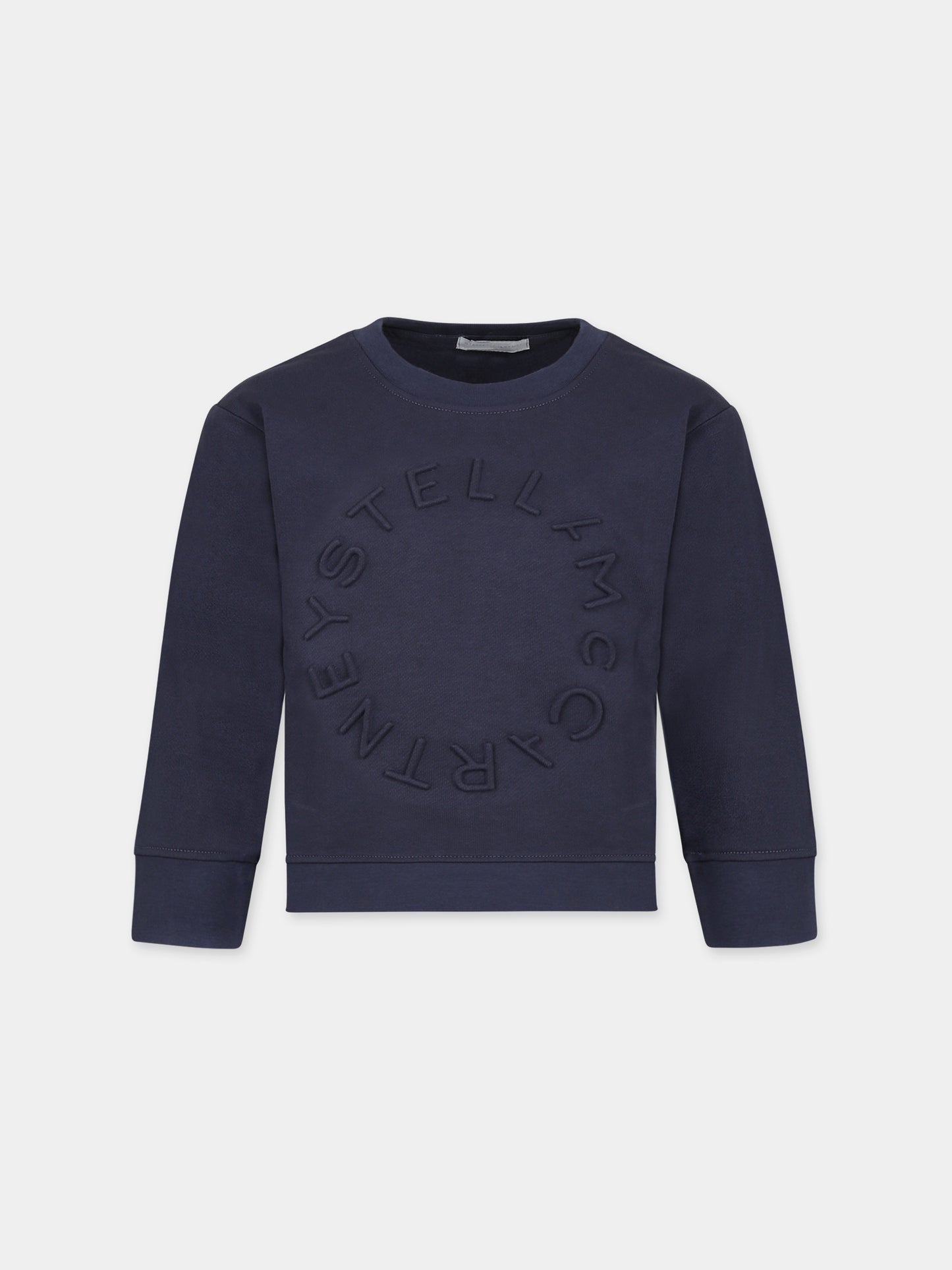 Felpa blu per bambino con logo,Stella Mccartney Kids,TT4R70 Z0447 651