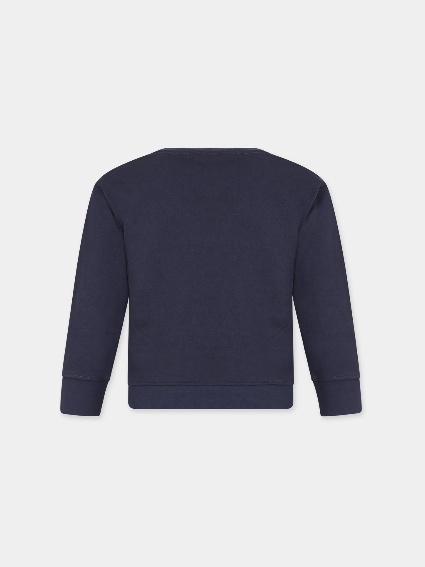 Felpa blu per bambino con logo,Stella Mccartney Kids,TT4R70 Z0447 651