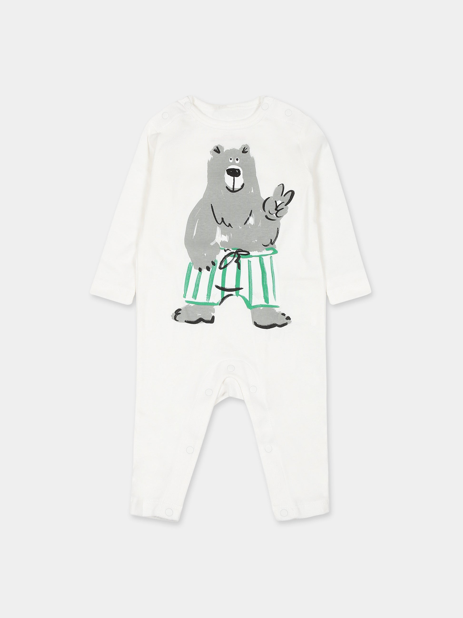 Set  bianco per neonato con orso,Stella Mccartney Kids,TTB509 Z1486 101MC