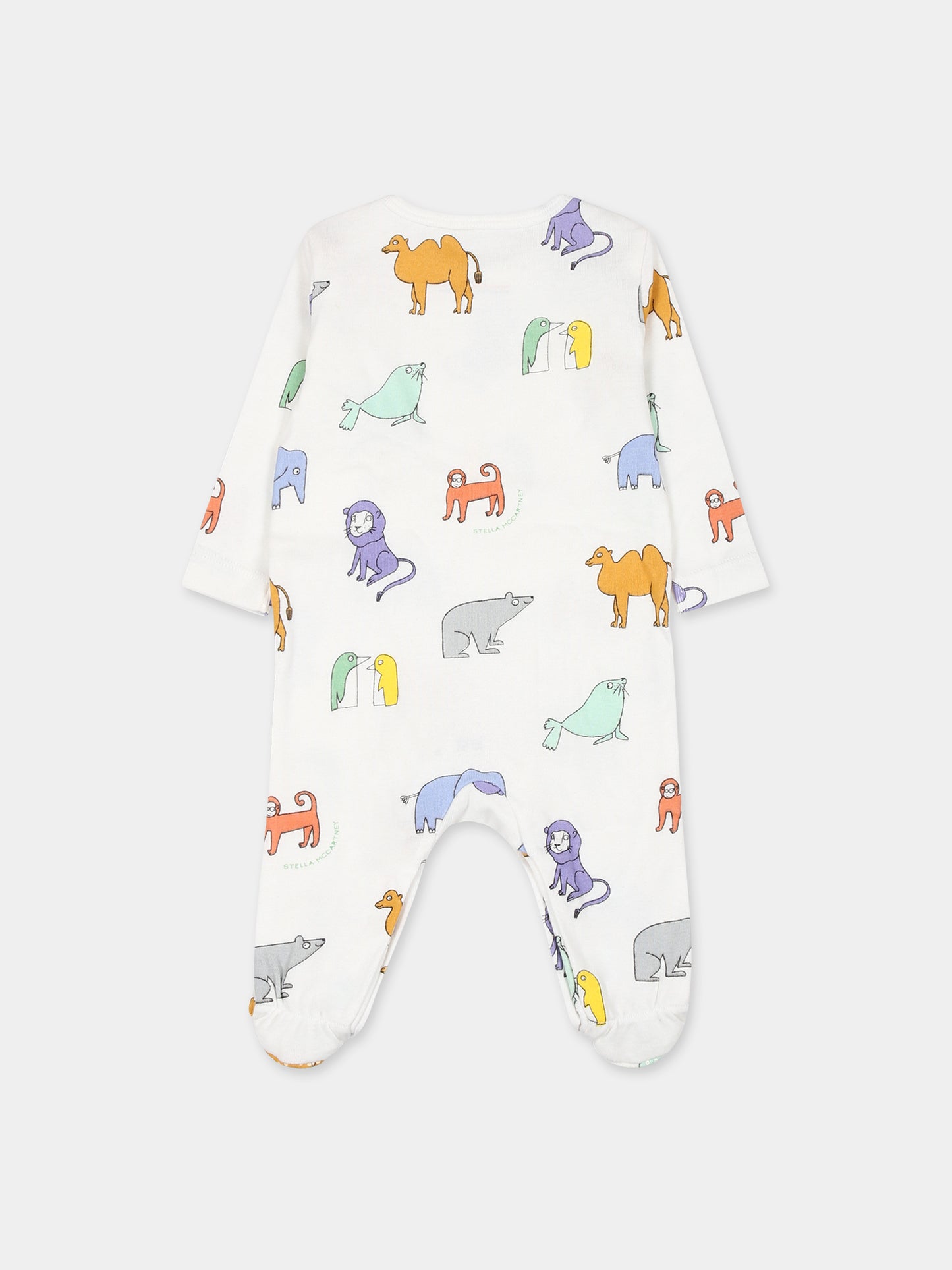 Set bianco per neonati con animali,Stella Mccartney Kids,TTB579 Z1484 101MC