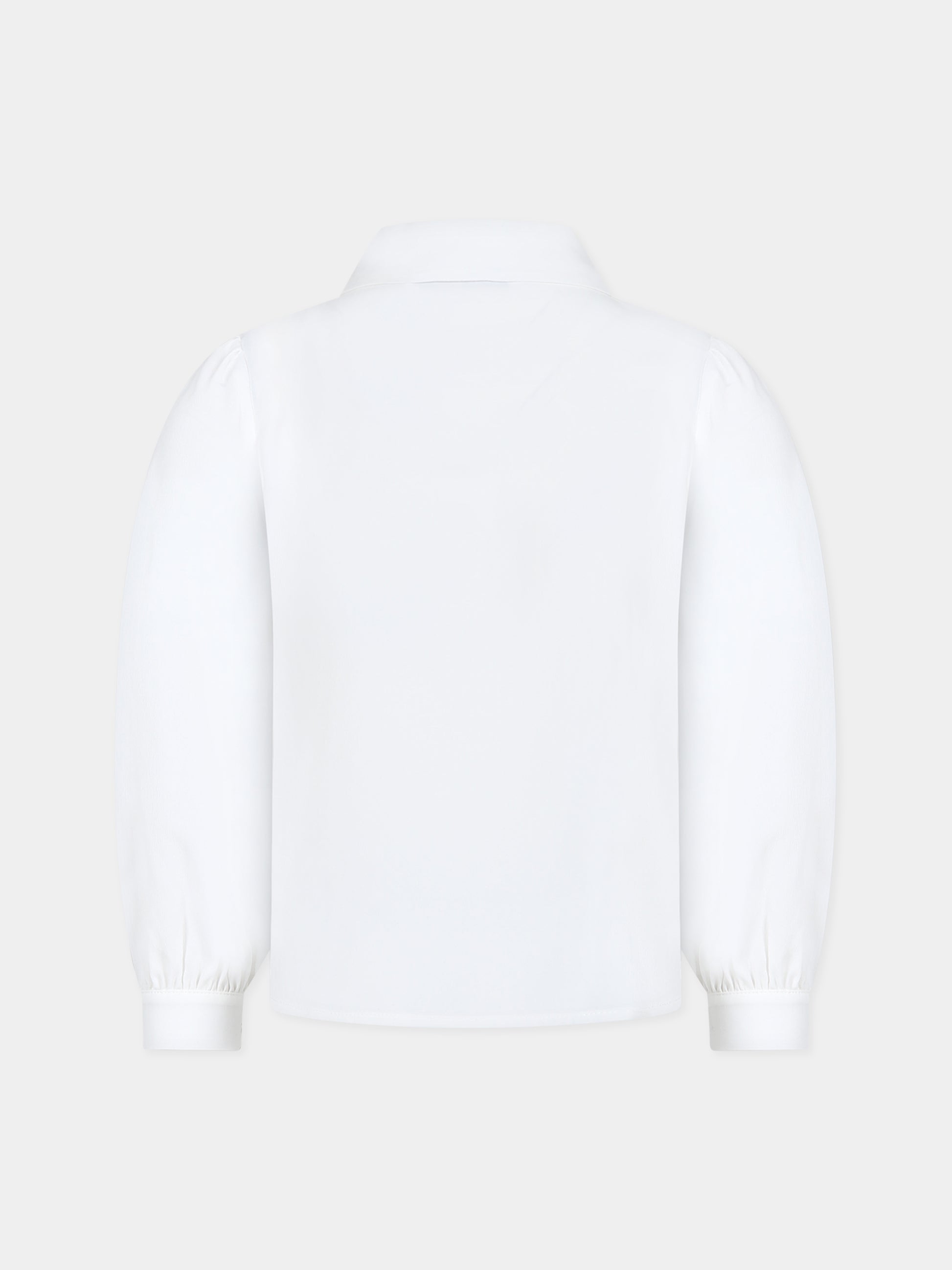 Camicia bianca per bambina con fiocco,Simonetta,ST5A20 K0005 101RS