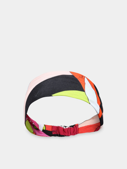 Fascia multicolor per neonata con logo,Emilio Pucci Junior,PT0024 J0311 999NE