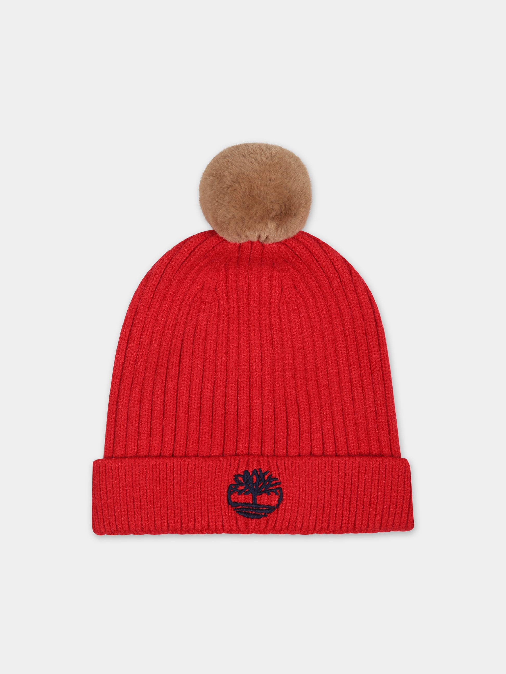 Berretto rosso per bambino con albero,Timberland,T60020 988