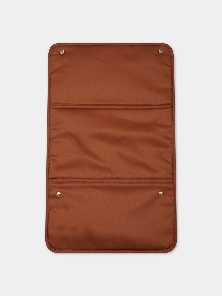 Borsa mamma bordeaux per neonati con logo,Chloé Kids,C90411 957