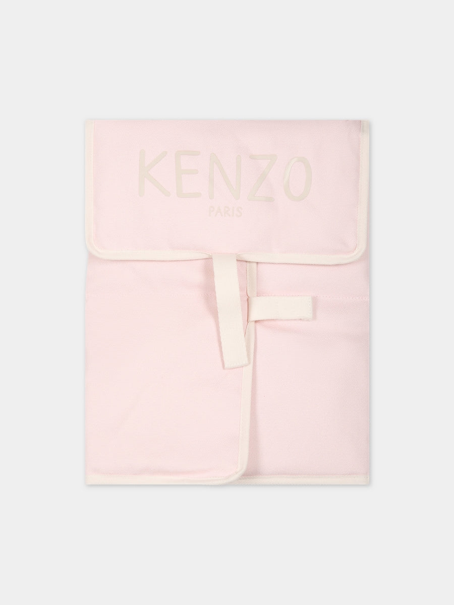 Borsa mamma rosa per neonata con logo,Kenzo Kids,K90102 470