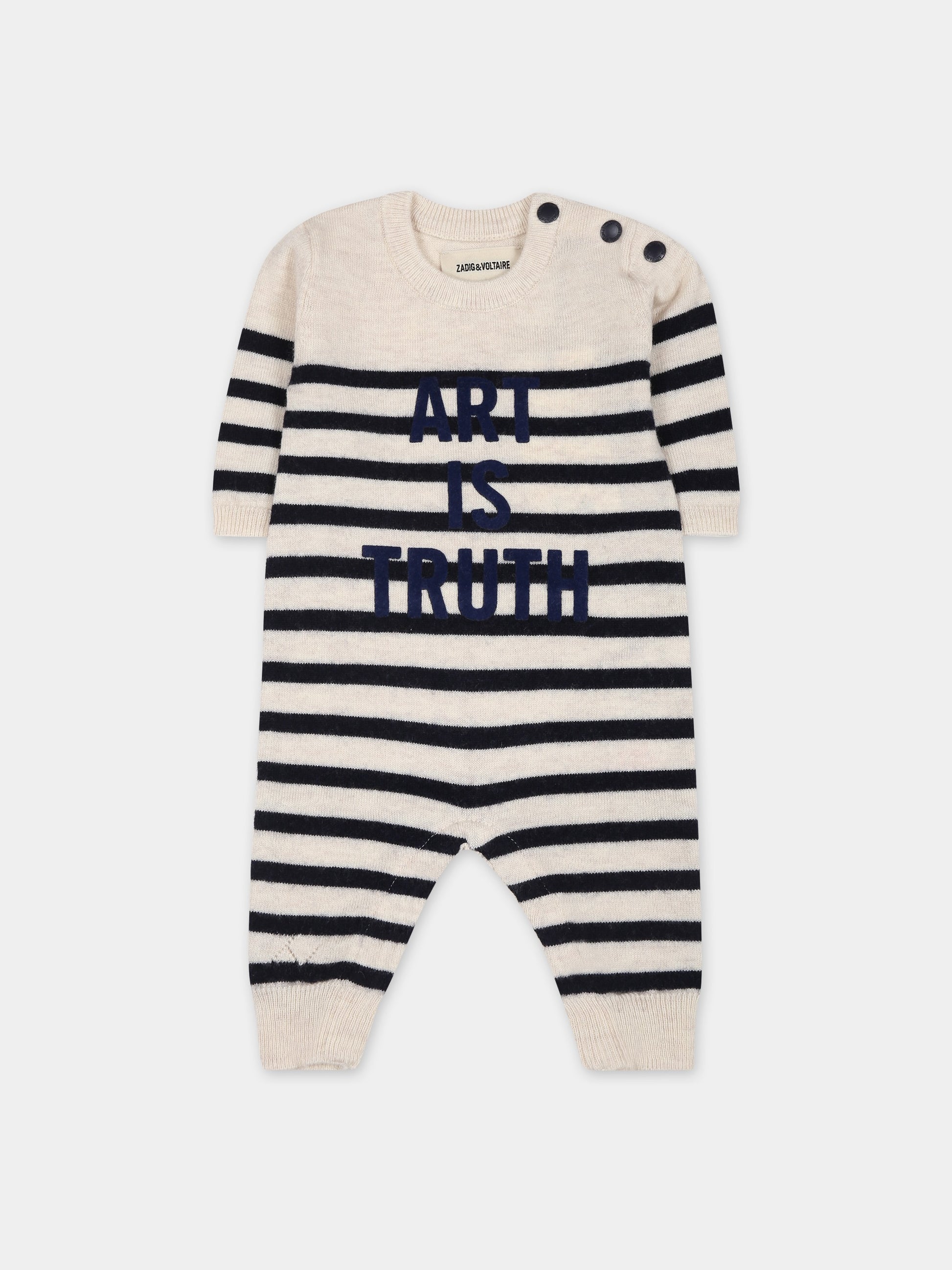 Tutina rigata per neonati,Zadig & Voltaire Kids,X94028 N78