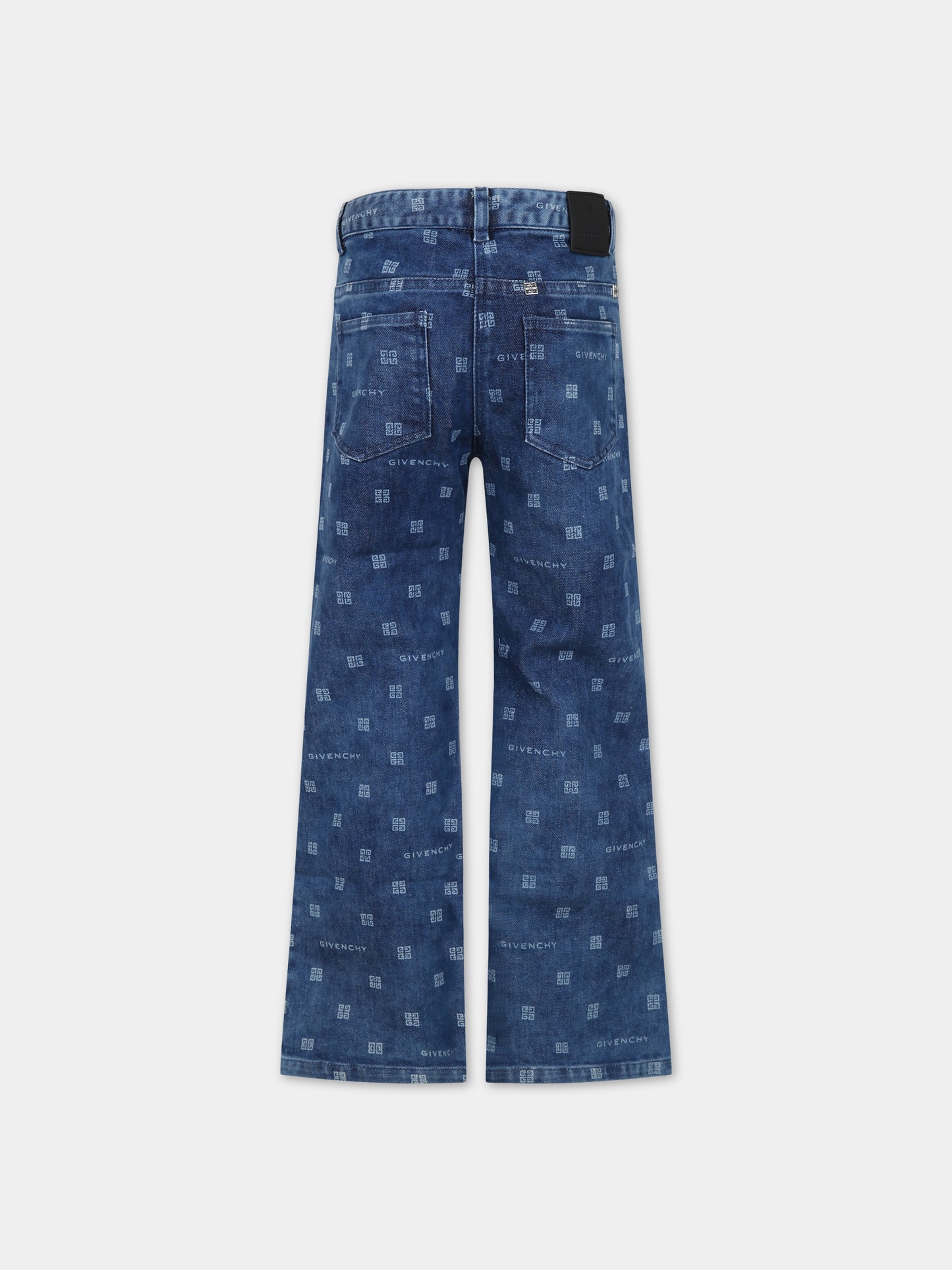 Jeans in denim per bambina con logo,Givenchy Kids,H14222 Z02