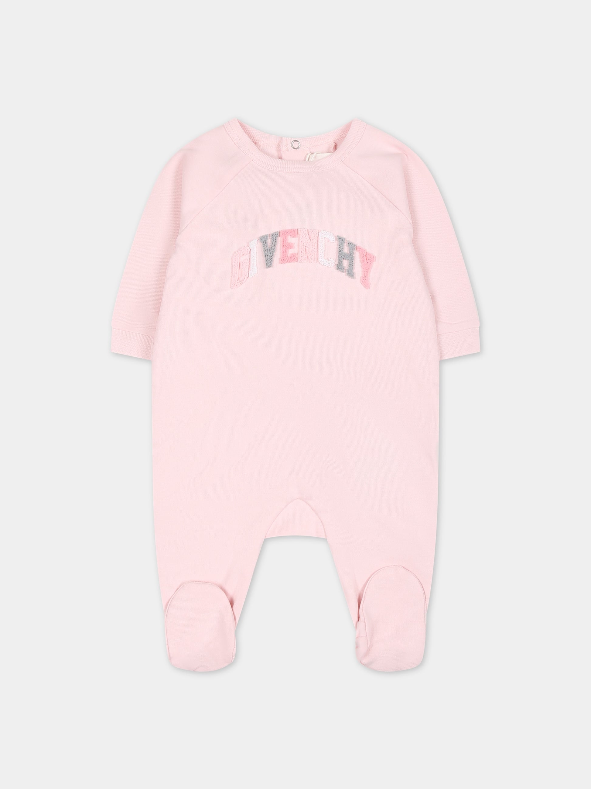 Set rosa per neonata con logo,Givenchy Kids,H98181 44Z