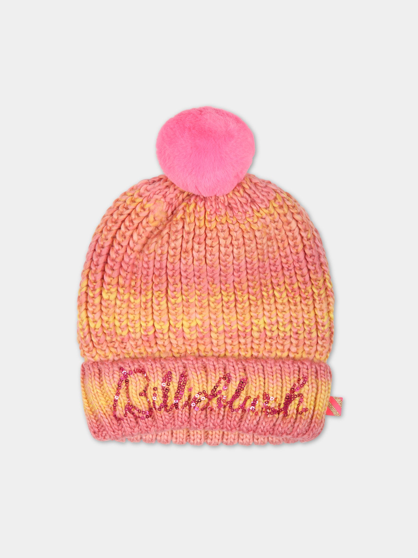 Berretto multicolor per bambina con logo,Billieblush,U11144 925