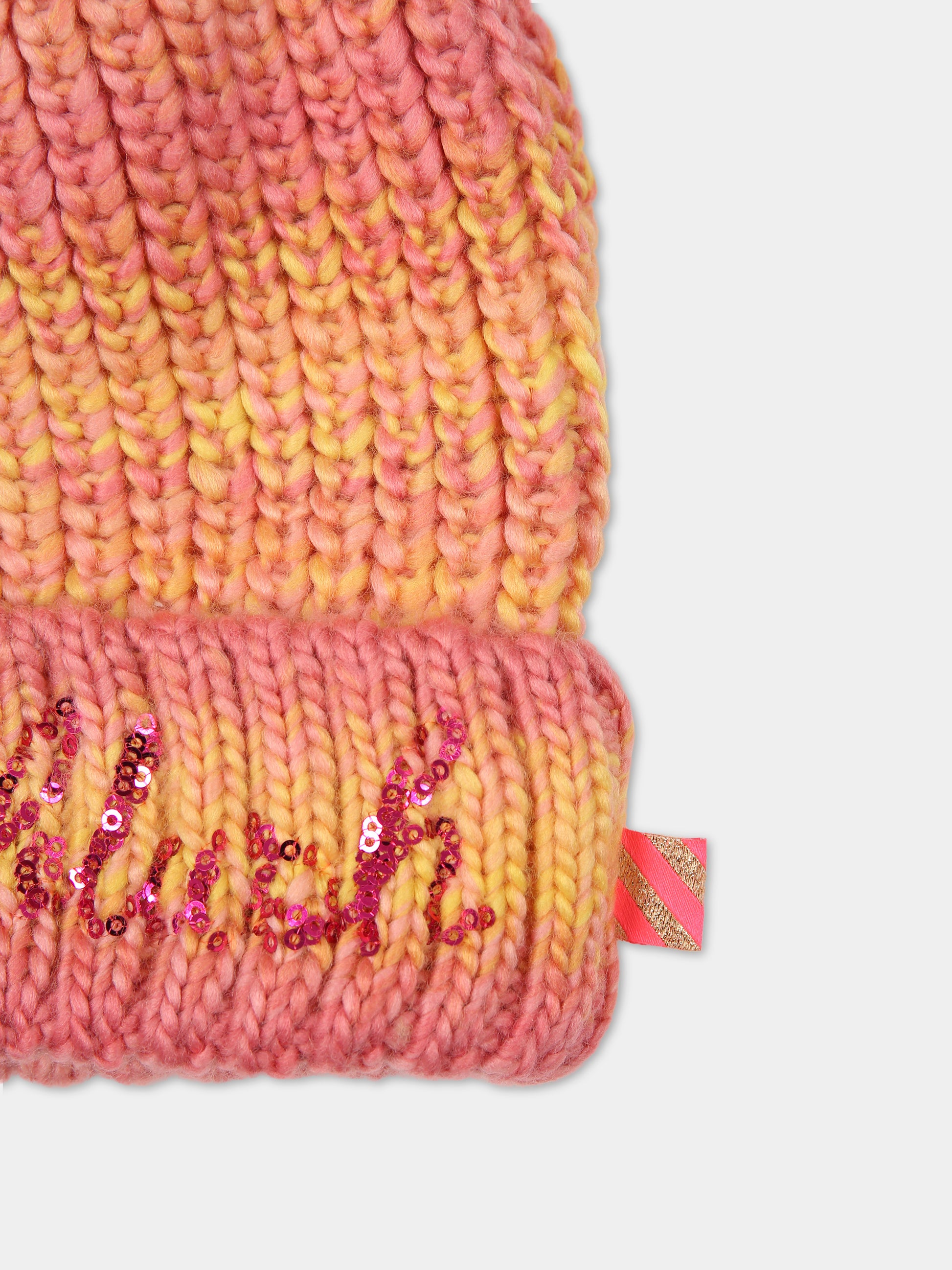 Berretto multicolor per bambina con logo,Billieblush,U11144 925