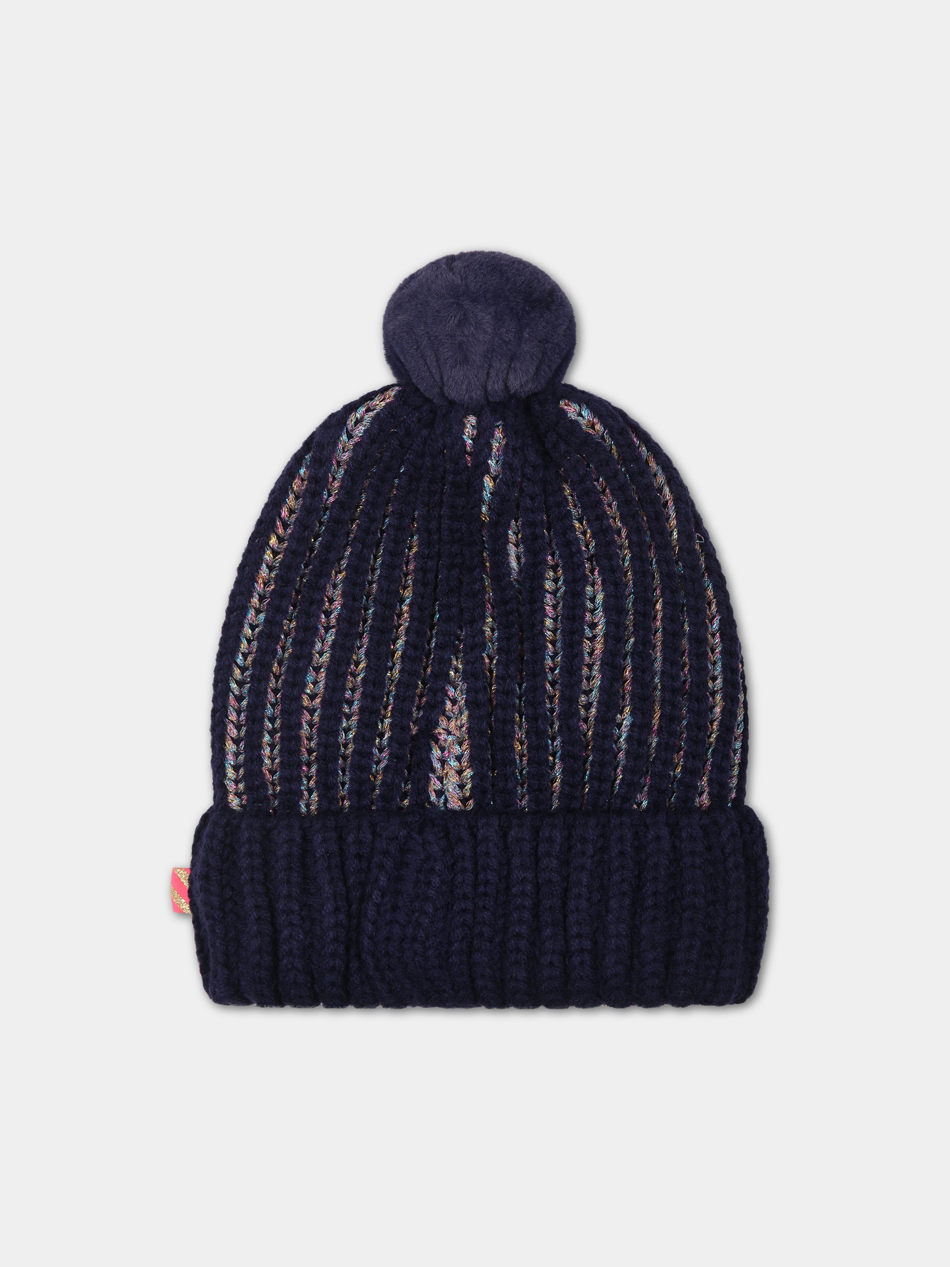 Berretto blu per bambina con cuori,Billieblush,U11142 85T