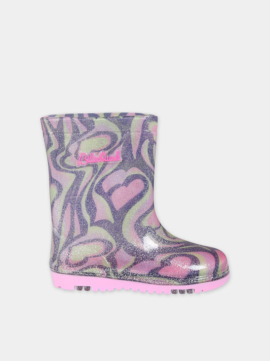 Stivali da pioggia multicolor per bambina,Billieblush,U19370 85T