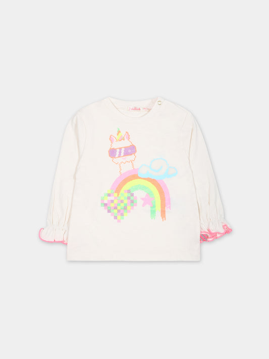 T-shirt bianca per neonata,Billieblush,U05409 121