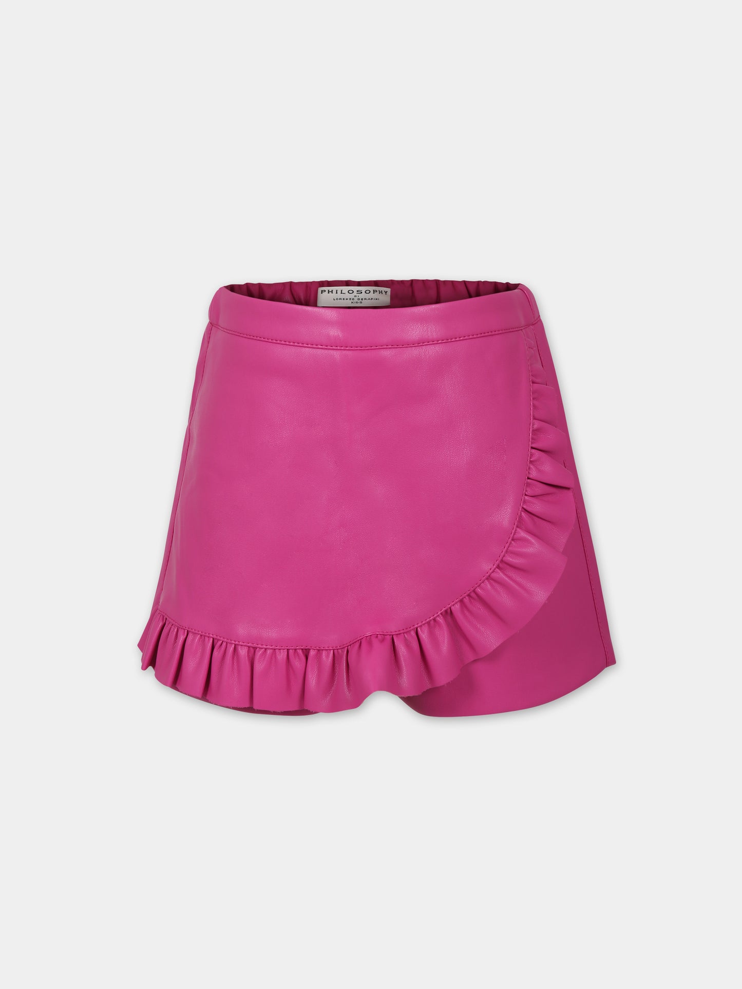 Shorts fucsia per bambina con cuore,Philosophy,PFBE003 0 PE073 8009