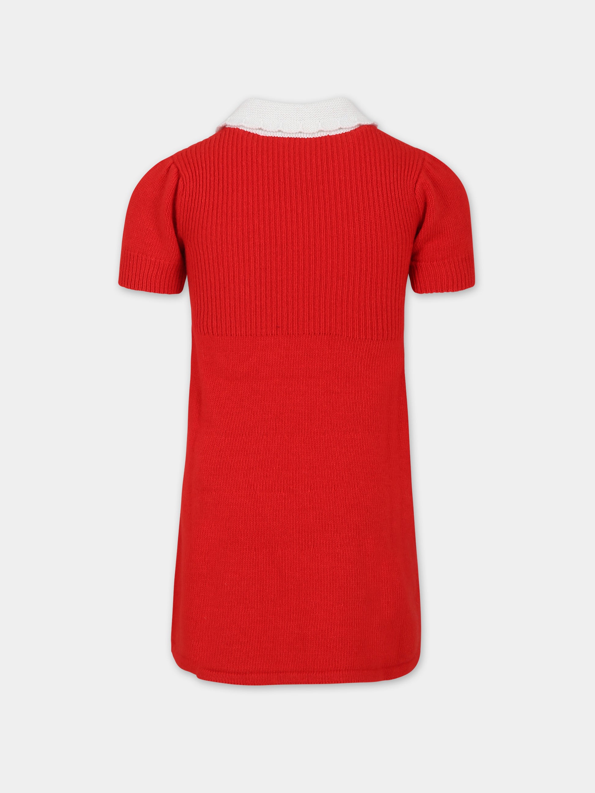 Vestito rosso per bambina con fiocco,Philosophy,PFAB021 C FL007 3000