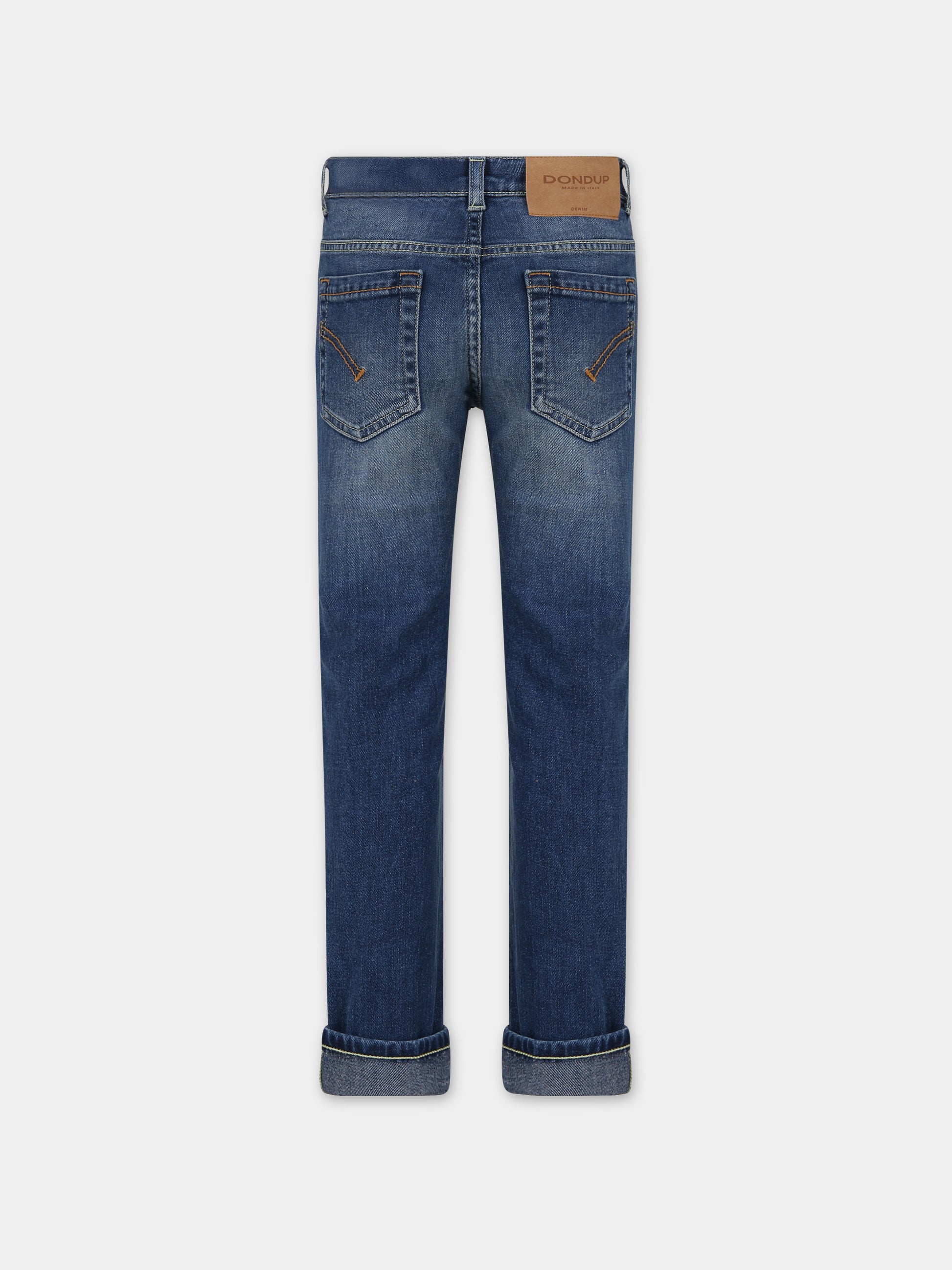 Jeans blu per bambino con logo,Dondup Kids,DMPA025 C DS039 4005