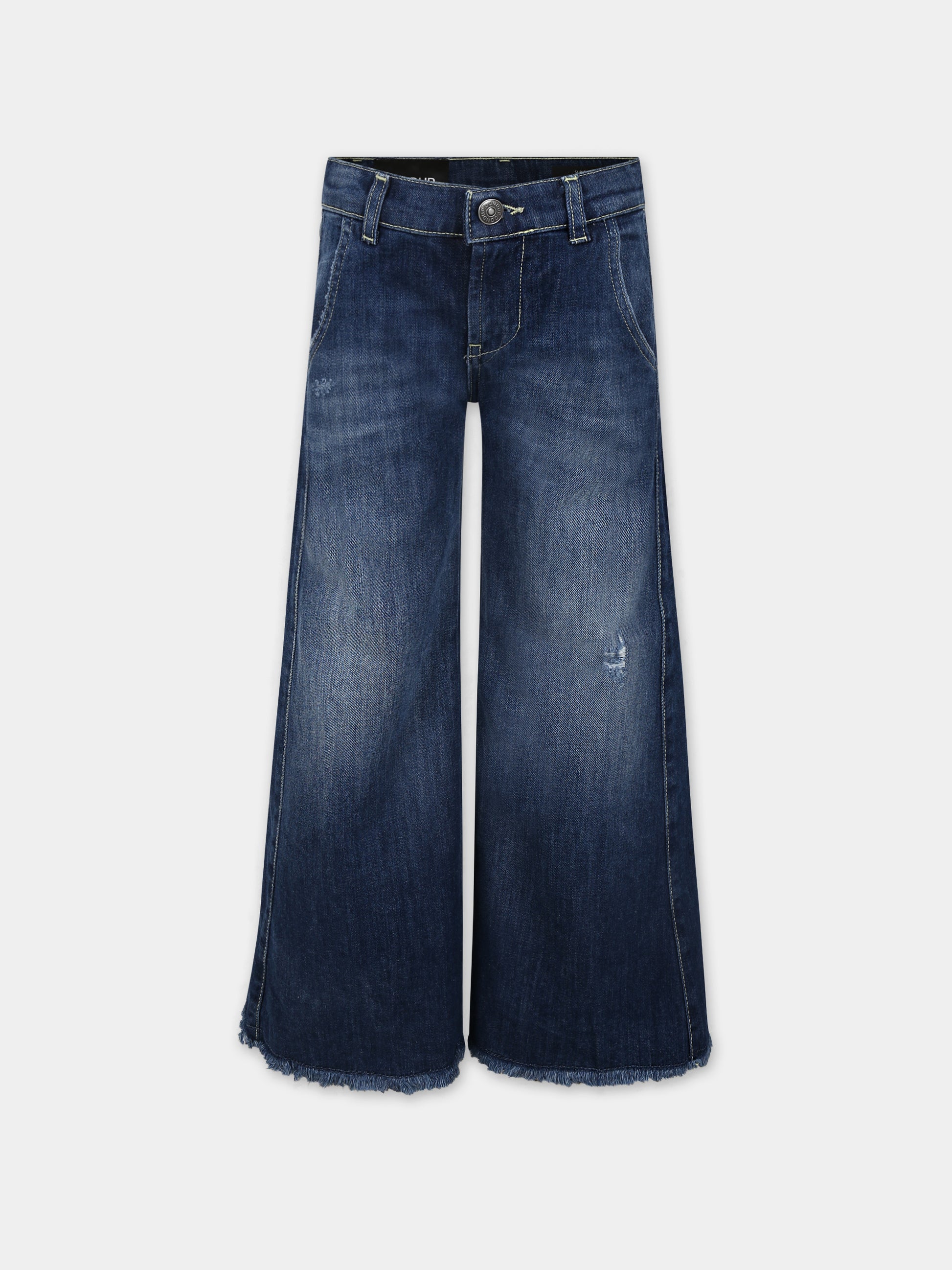 Jeans blu per bambina con logo,Dondup Kids,DFPA028 C DS040 4025