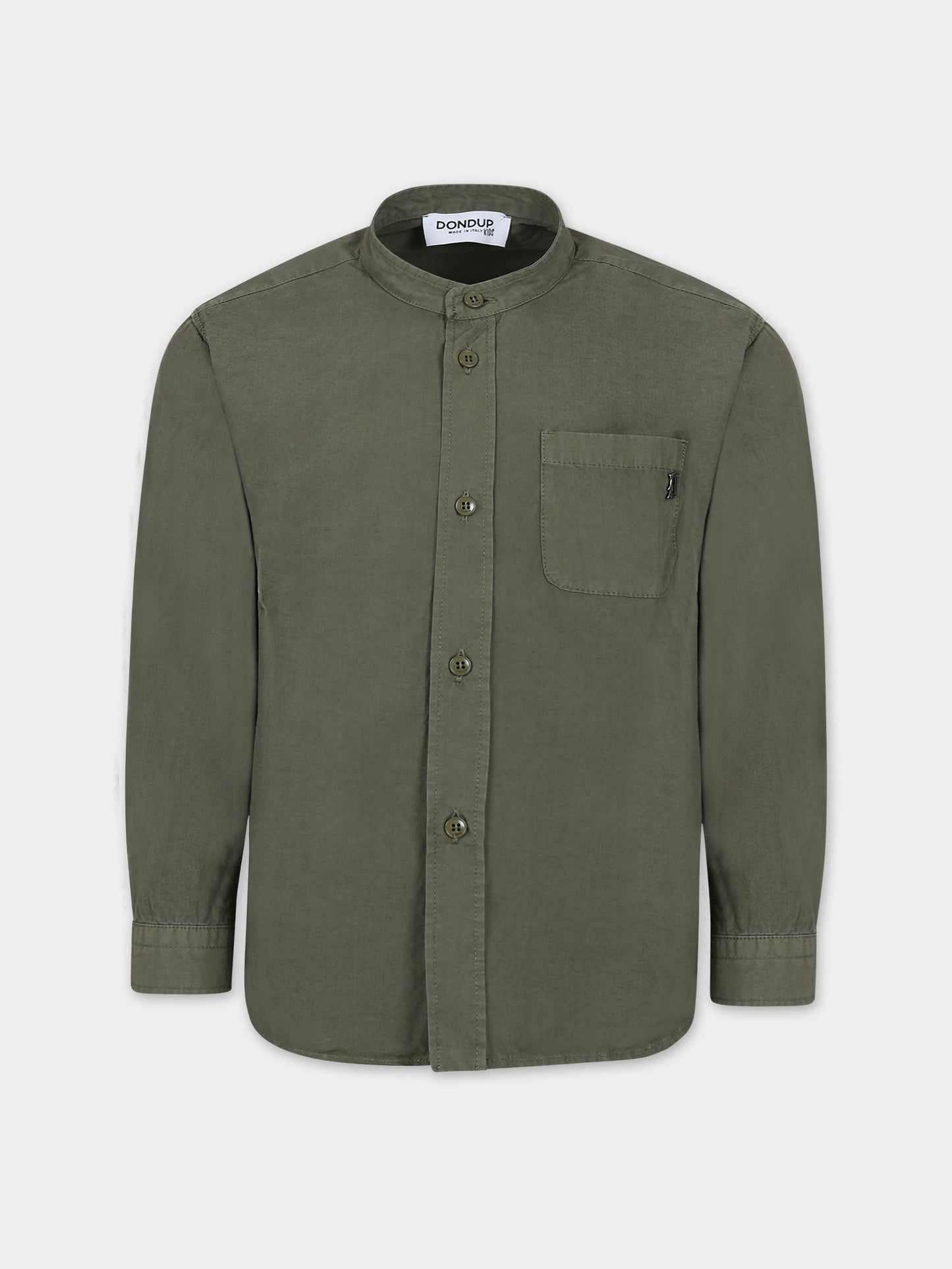 Camicia verde per bambino con logo,Dondup Kids,DMCA004 0 CA266 1005