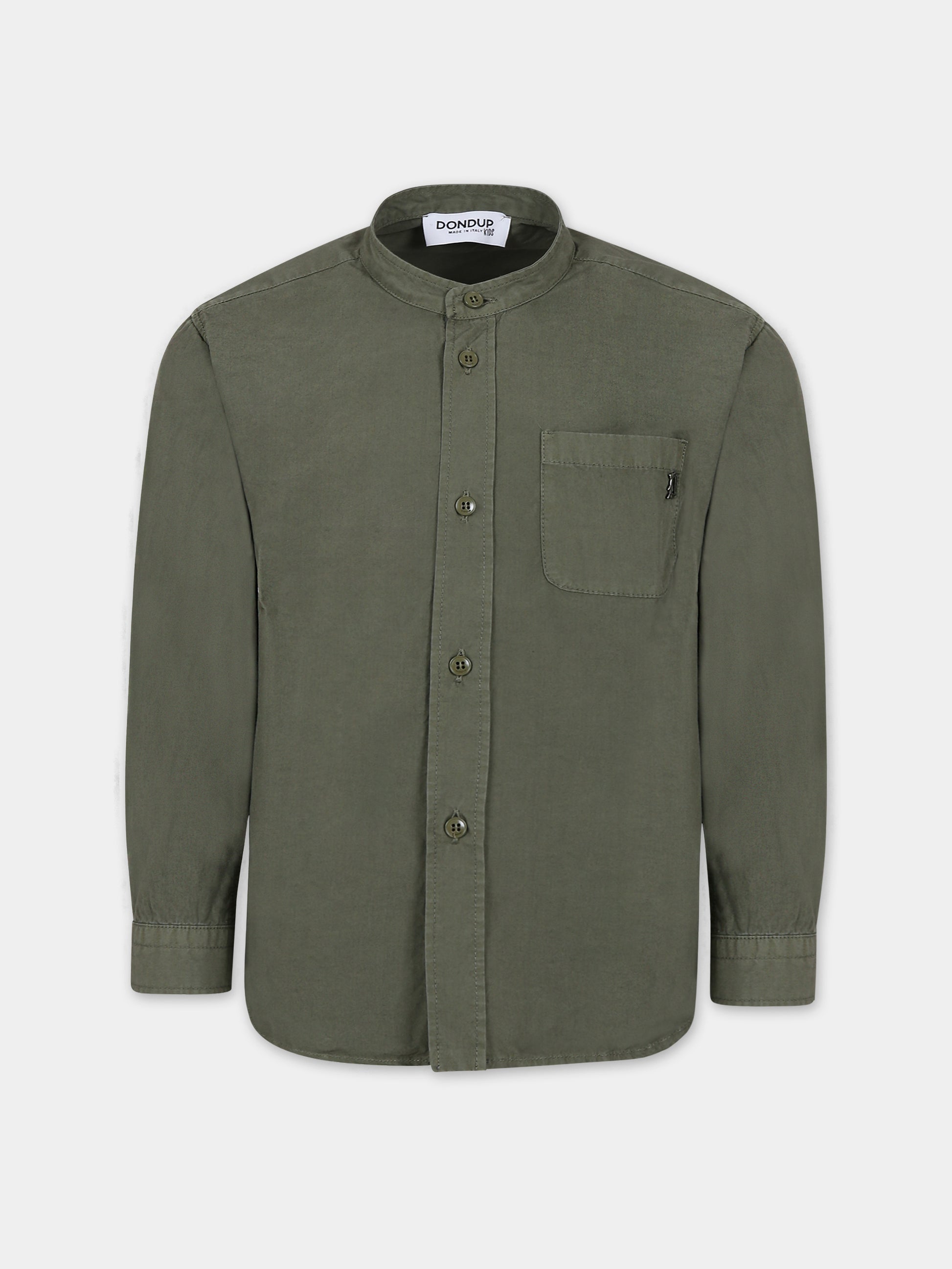 Camicia verde per bambino con logo,Dondup Kids,DMCA004 0 CA266 1005