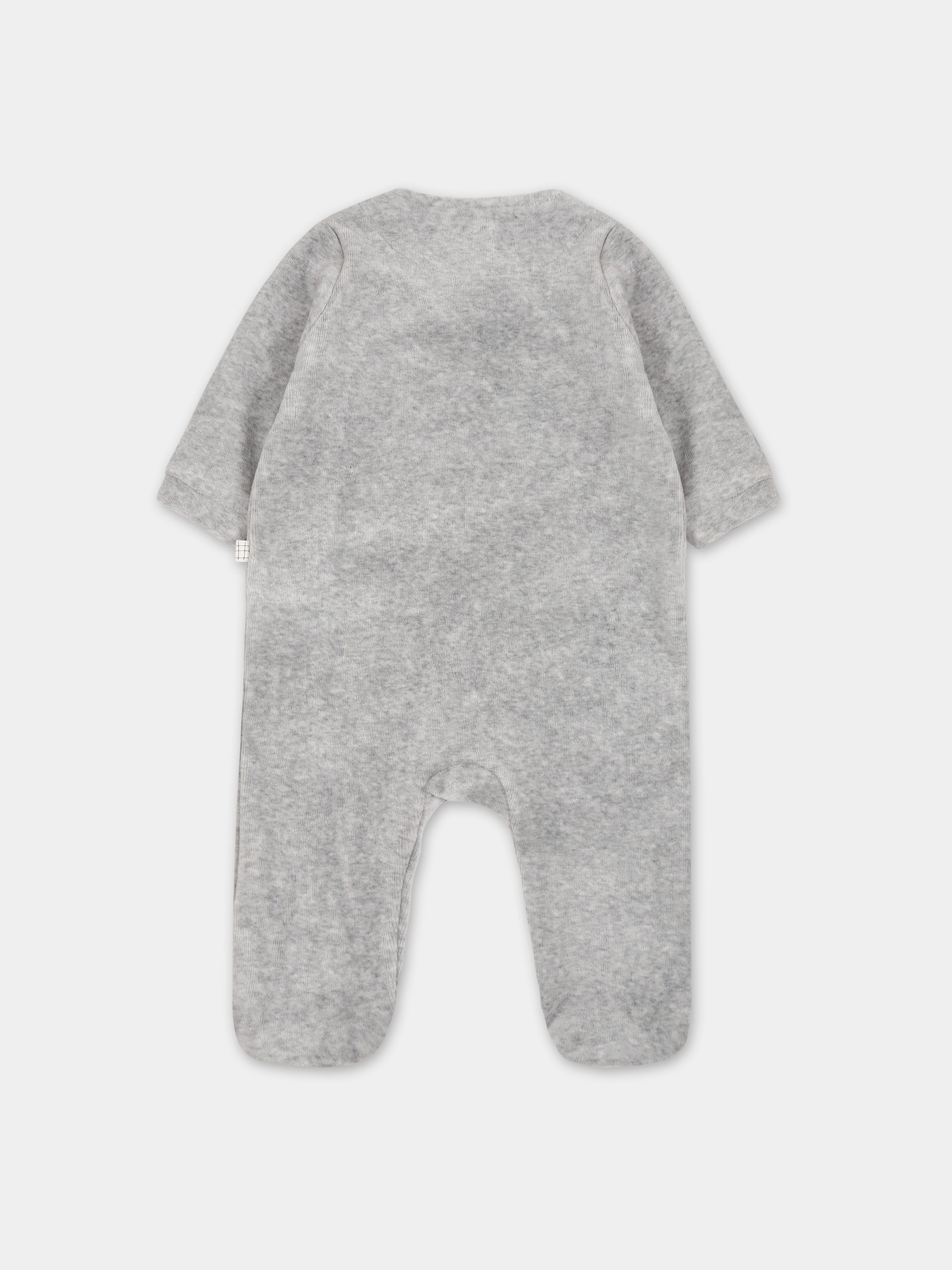 Tutina grigia con procione per neonato,Carrement Beau,Y97302 A06