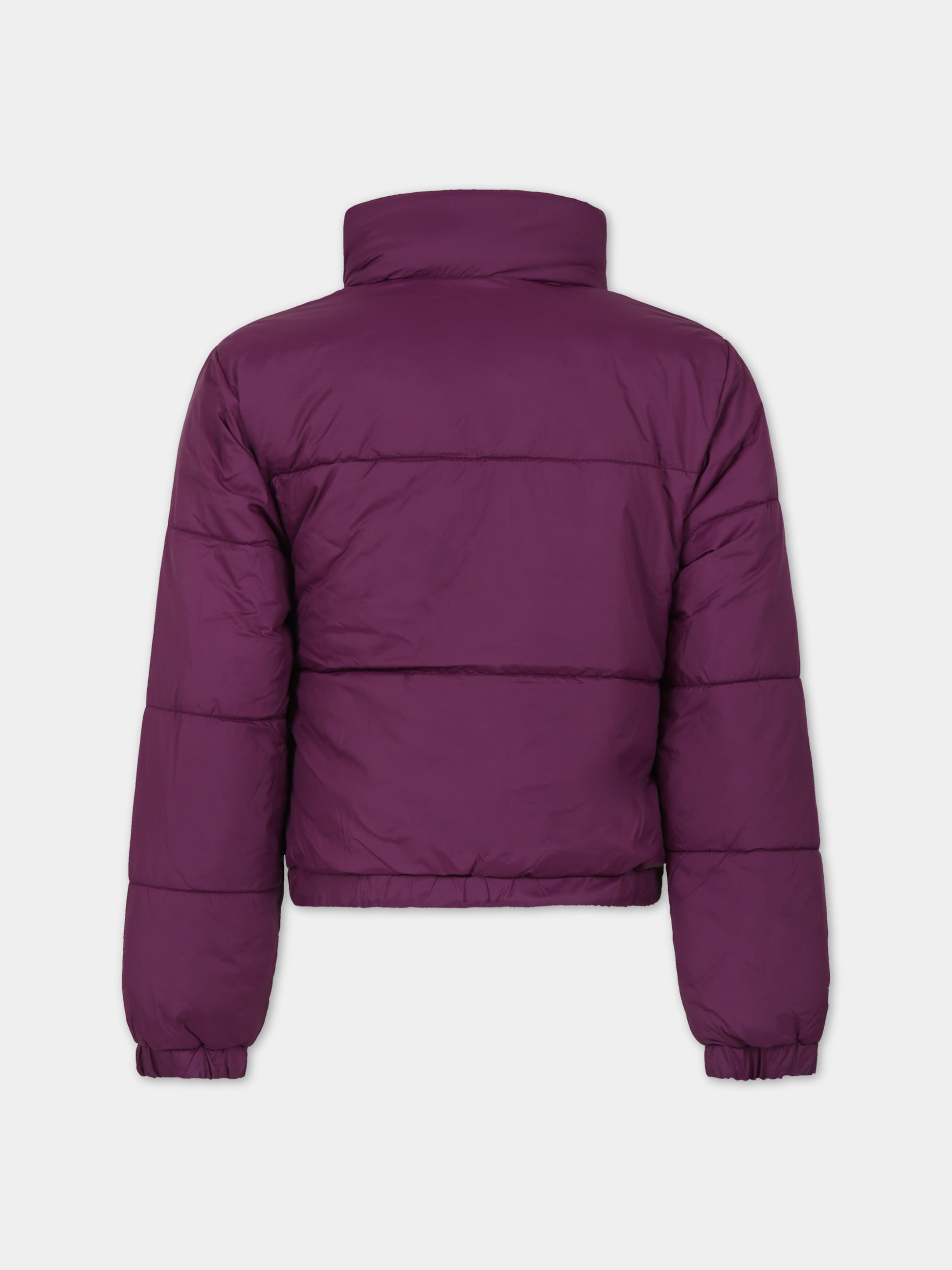 Piumino viola reversibile per bambina con logo,Dkny,D36681 910