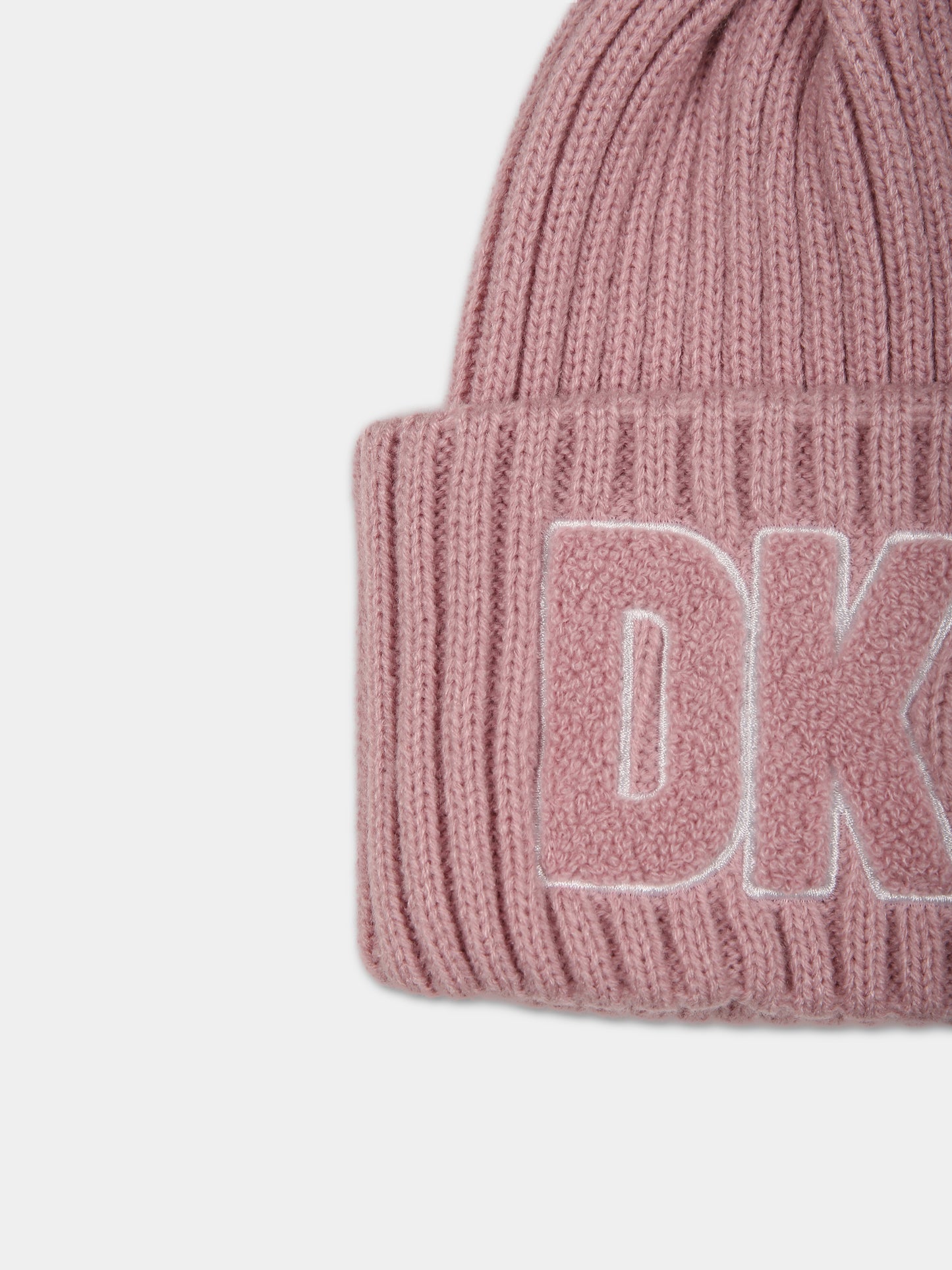 Berretto rosa per bambina con logo,Dkny,D51000 902