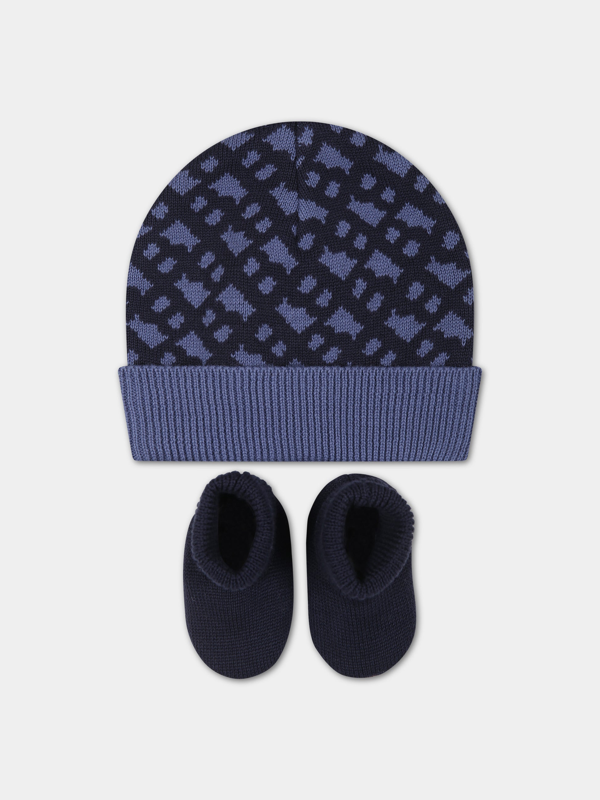 Set accessori blu per neonato con logo,Boss,J98423 849