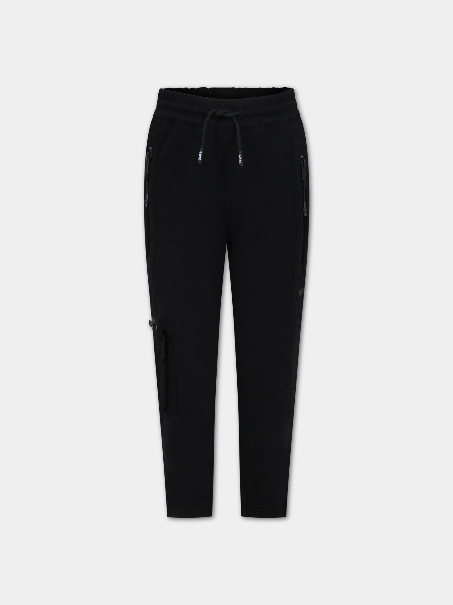 Pantalone casual nero per bambino,Boss,J24870 09B