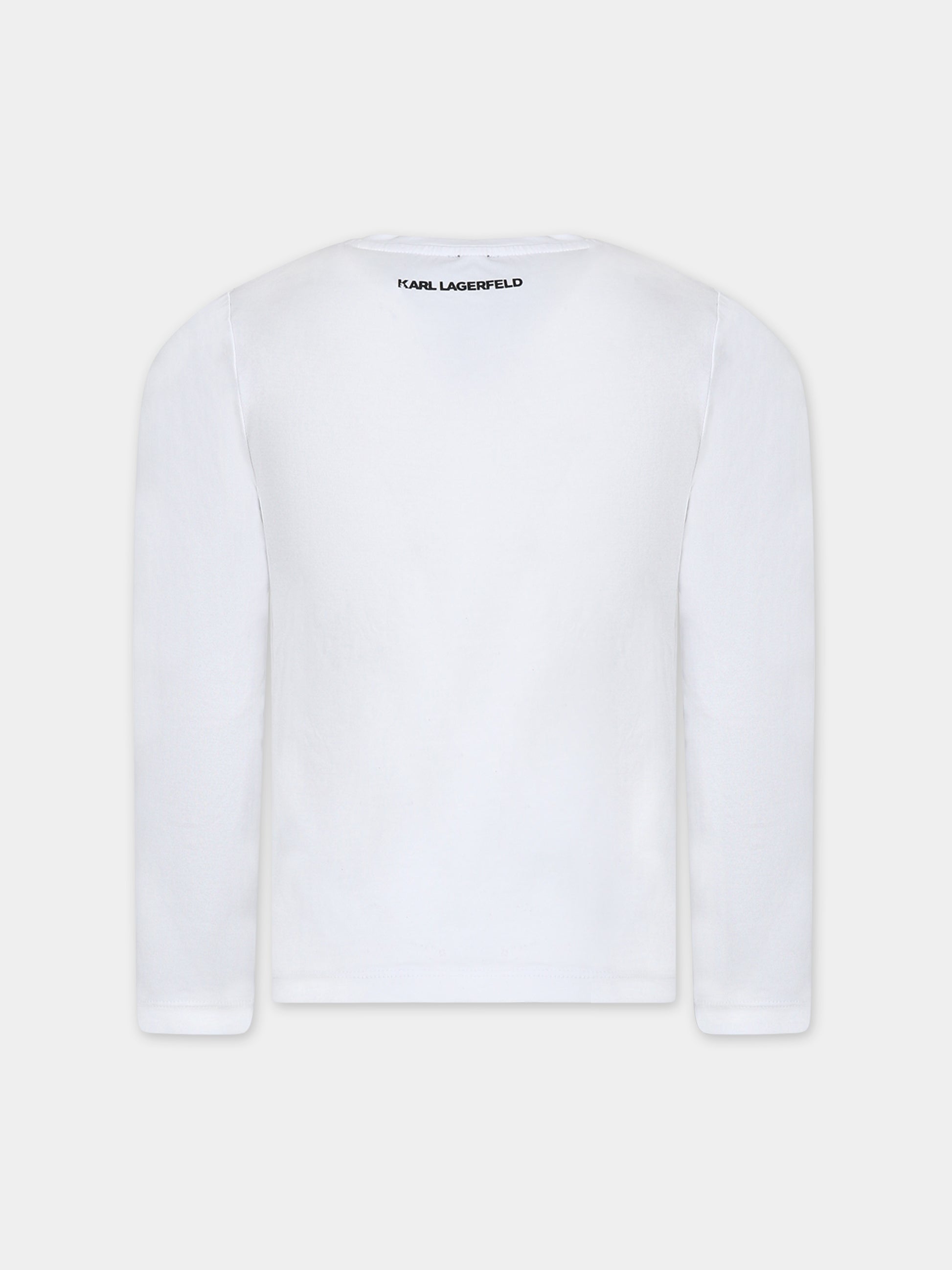 T-shirt bianca per bambina,Karl Lagerfeld Kids,Z15444 10P