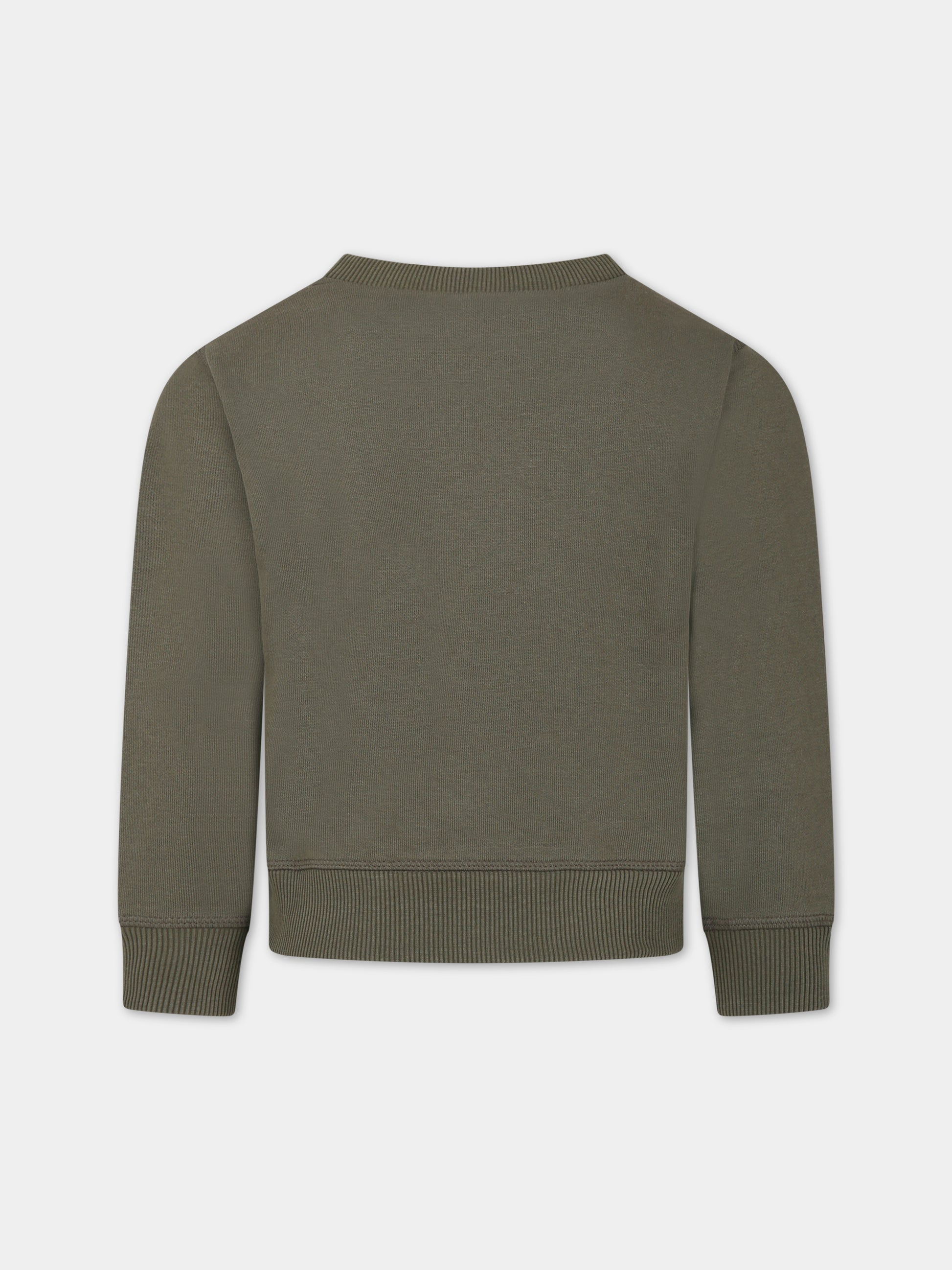 Felpa verde per bambino con logo,Hugo,G25151 653