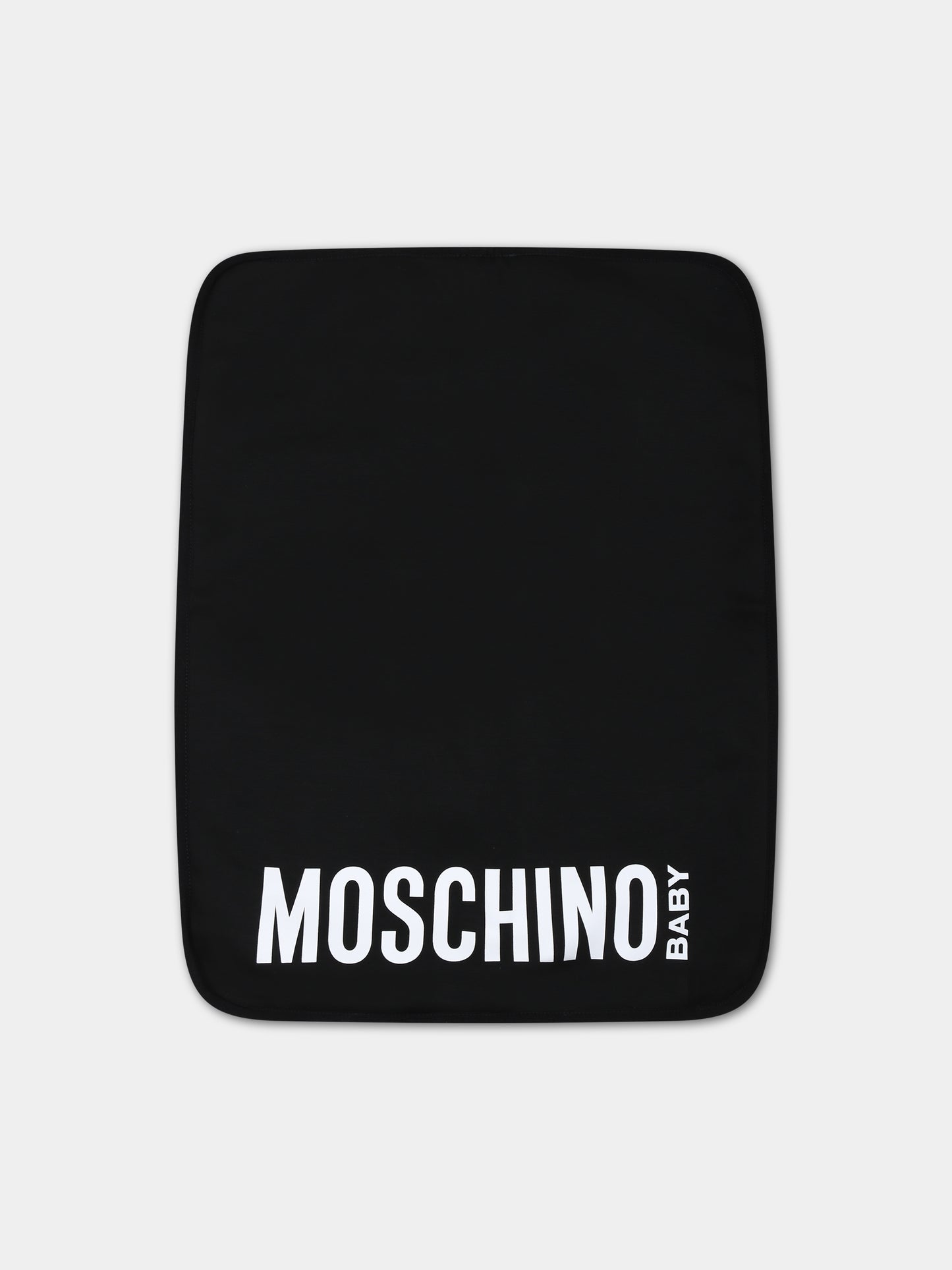 Borsa mamma nera per neonati con Teddy Bear e logo,Moschino Kids,MNX03O LDA32 60100