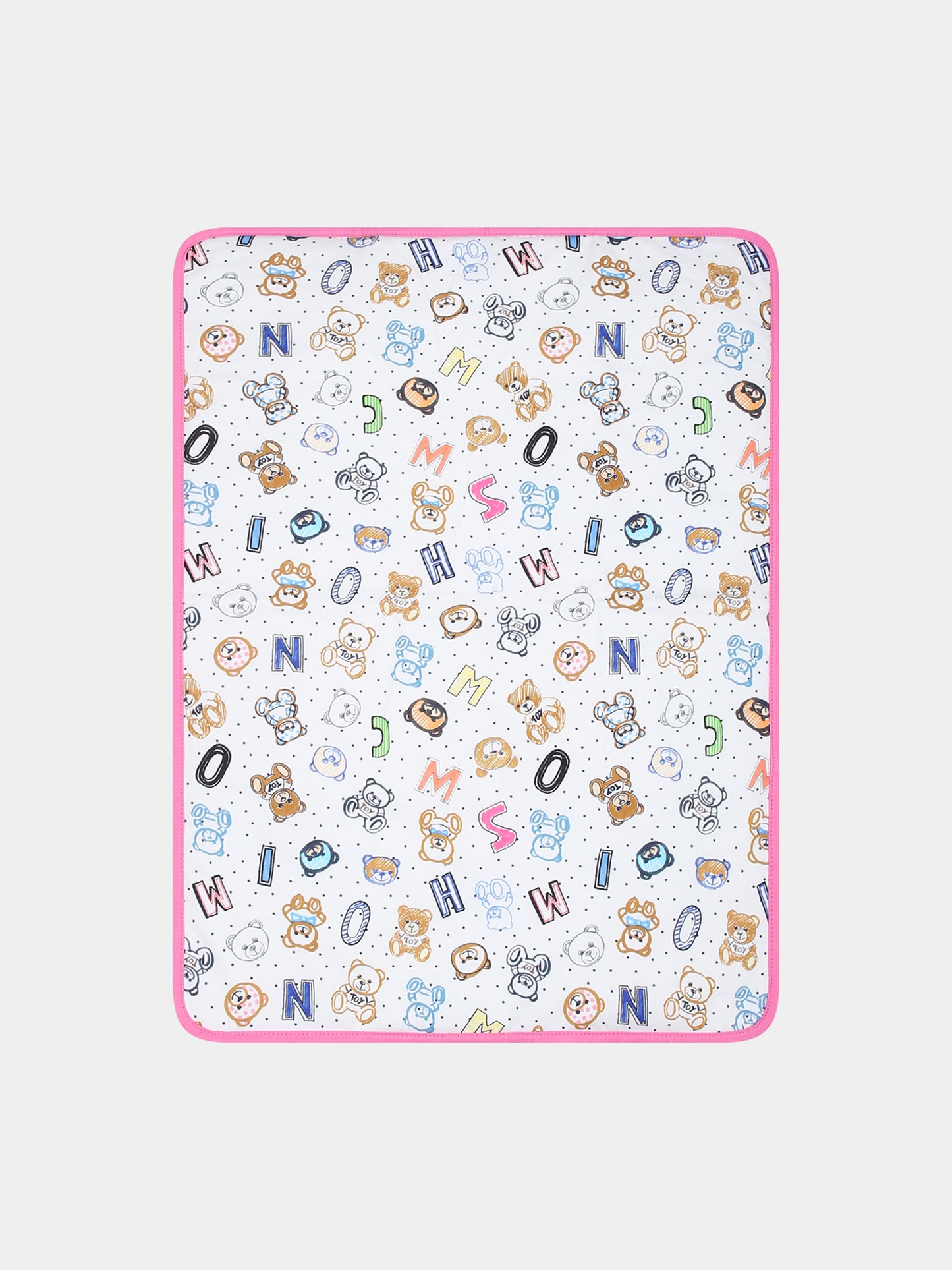 Borsa mamma fucisa per neonata con Teddy Bear e logo,Moschino Kids,MSX03A LCA26 52458