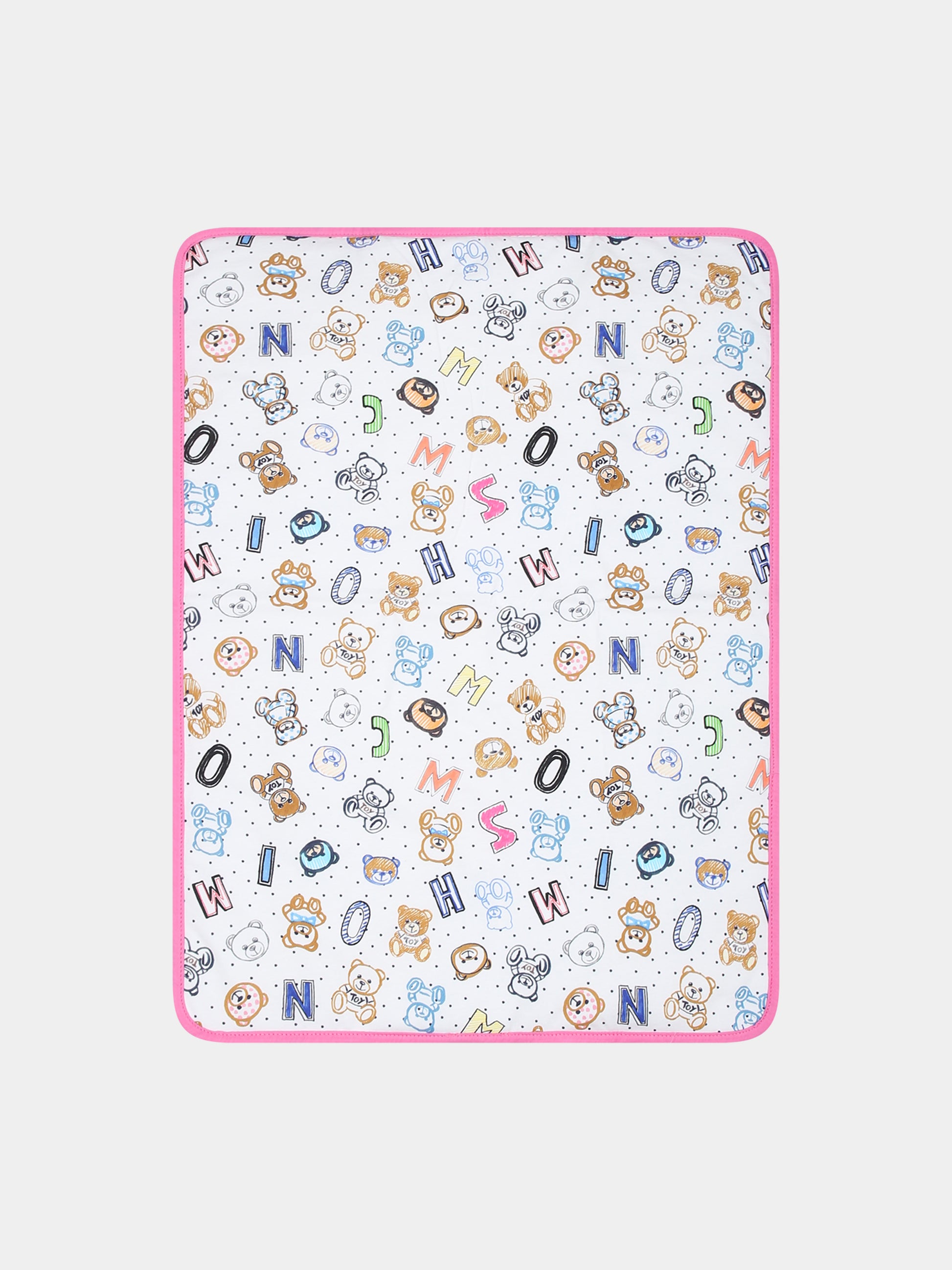 Borsa mamma fucisa per neonata con Teddy Bear e logo,Moschino Kids,MSX03A LCA26 52458