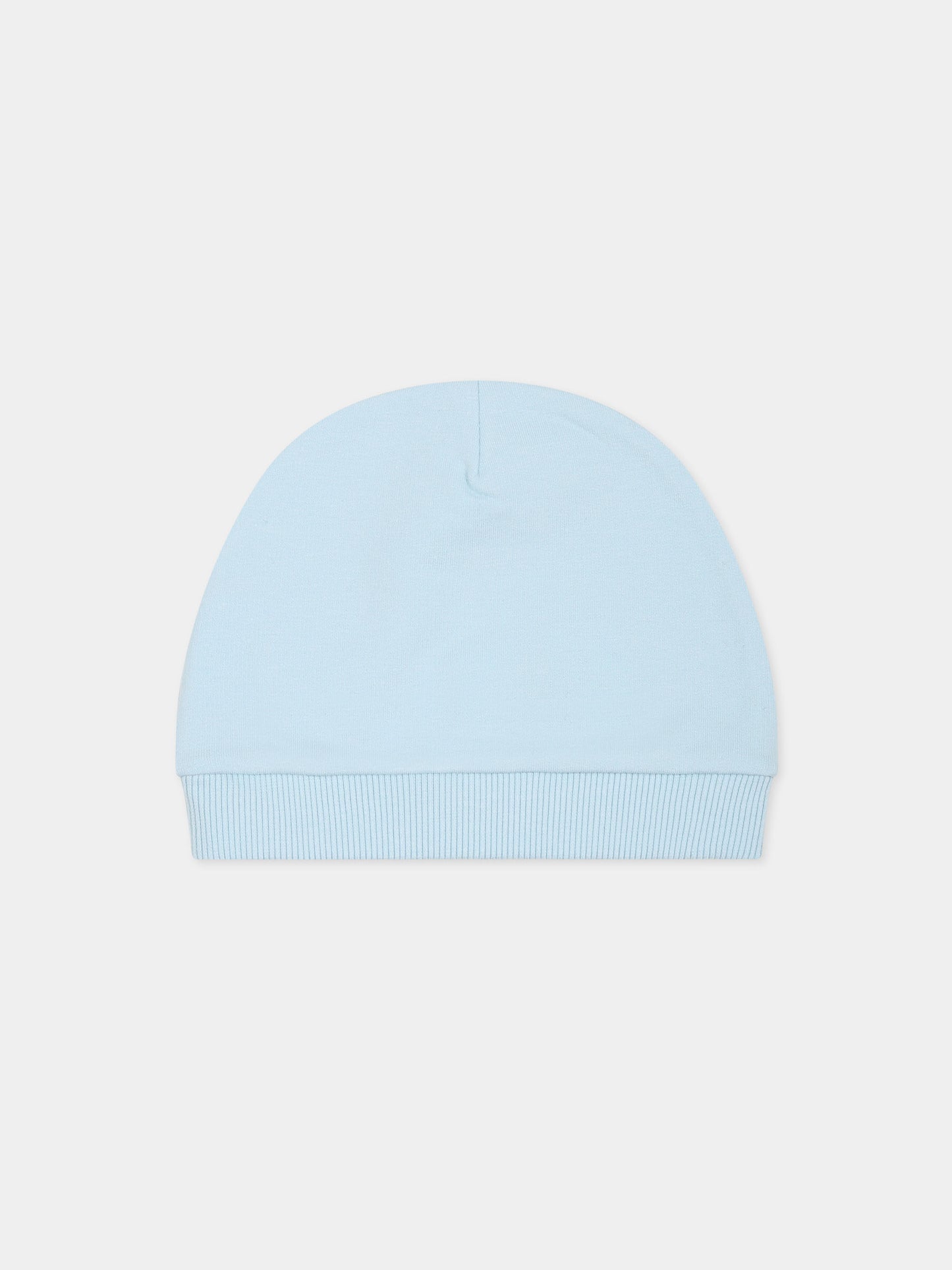 Berretto celeste per neonato con Teddy Bear e logo,Moschino Kids,MPX035 LDA55 40304