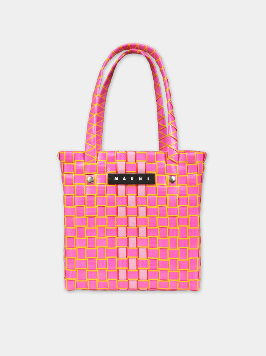 Borsa rosa per bambina con logo,Marni Kids,M00638 0MC19