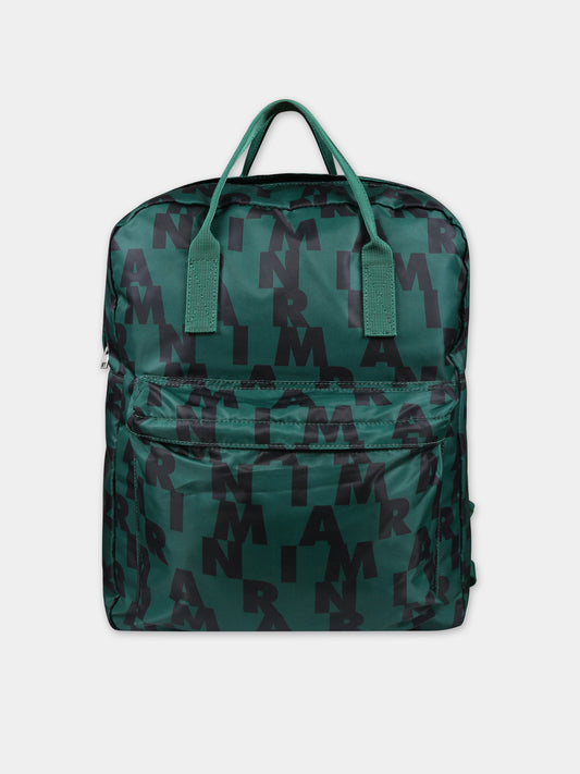 Zaino verde per bambini con logo,Marni Kids,M00633 0M523