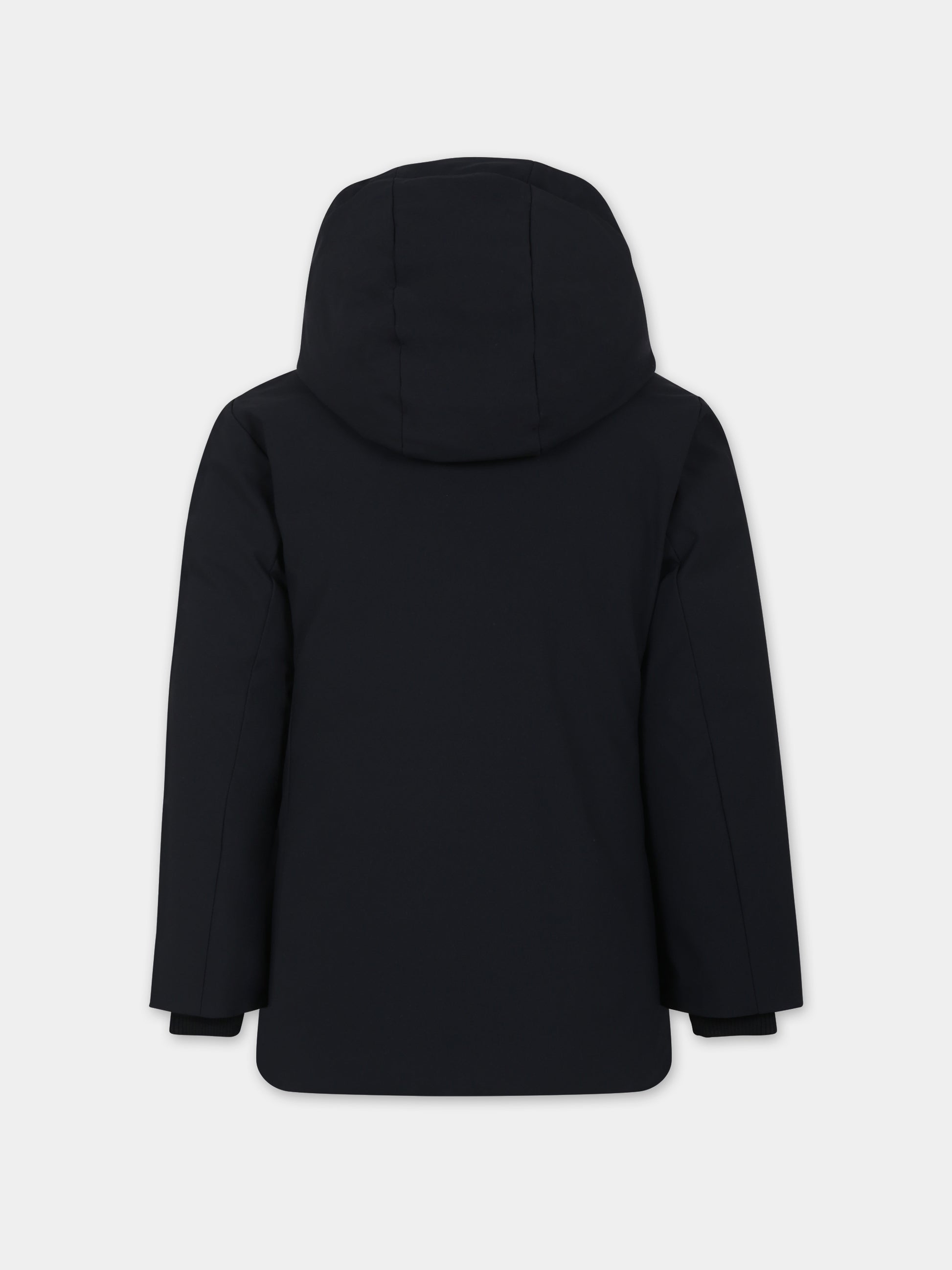 Parka Theo nero per bambino con logo,Save The Duck Kids,P43180B SMEG17 10000