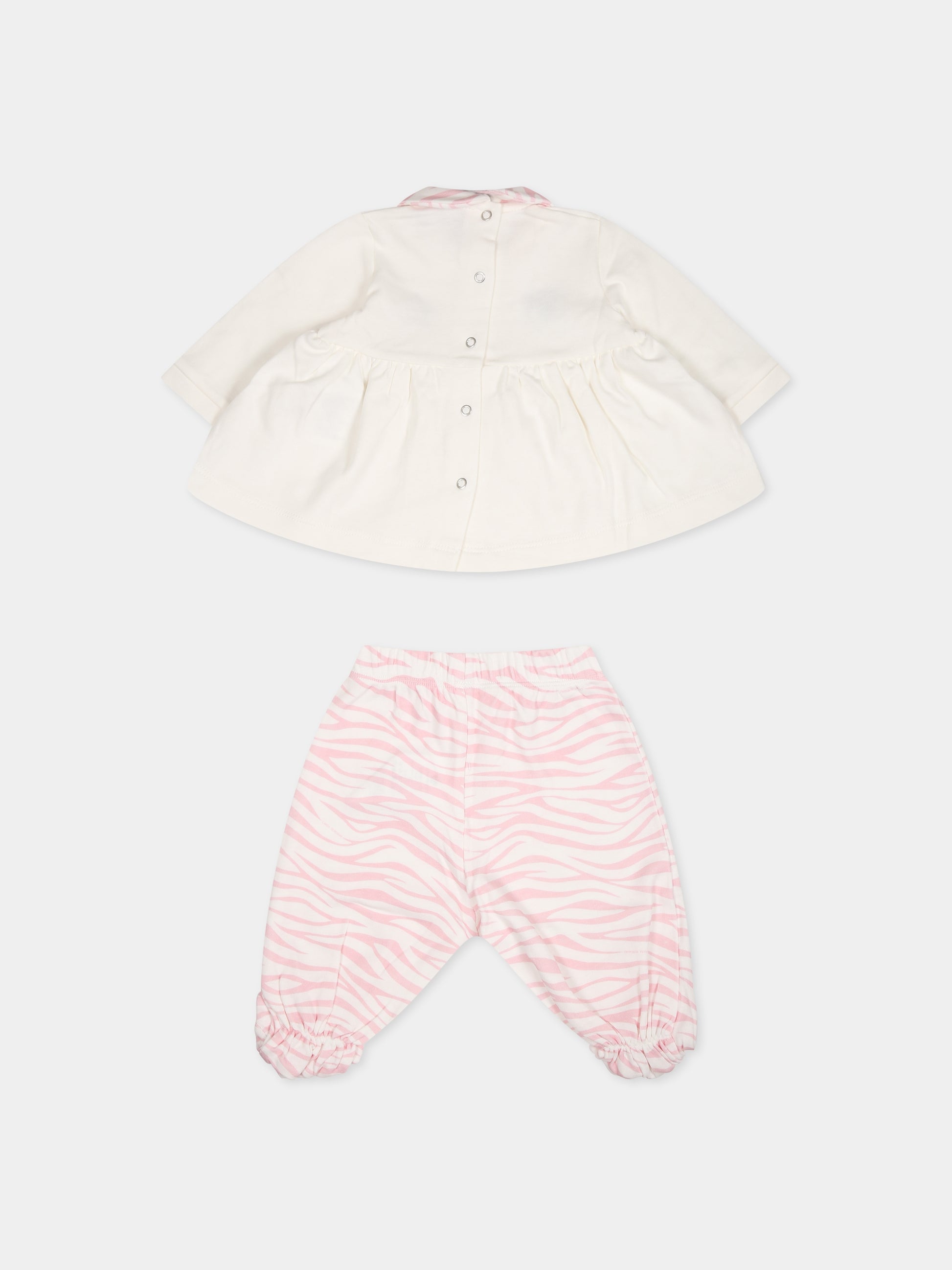 Completo bianco per neonata con eyestar,Chiara Ferragni Collection,55B500 2004 167F