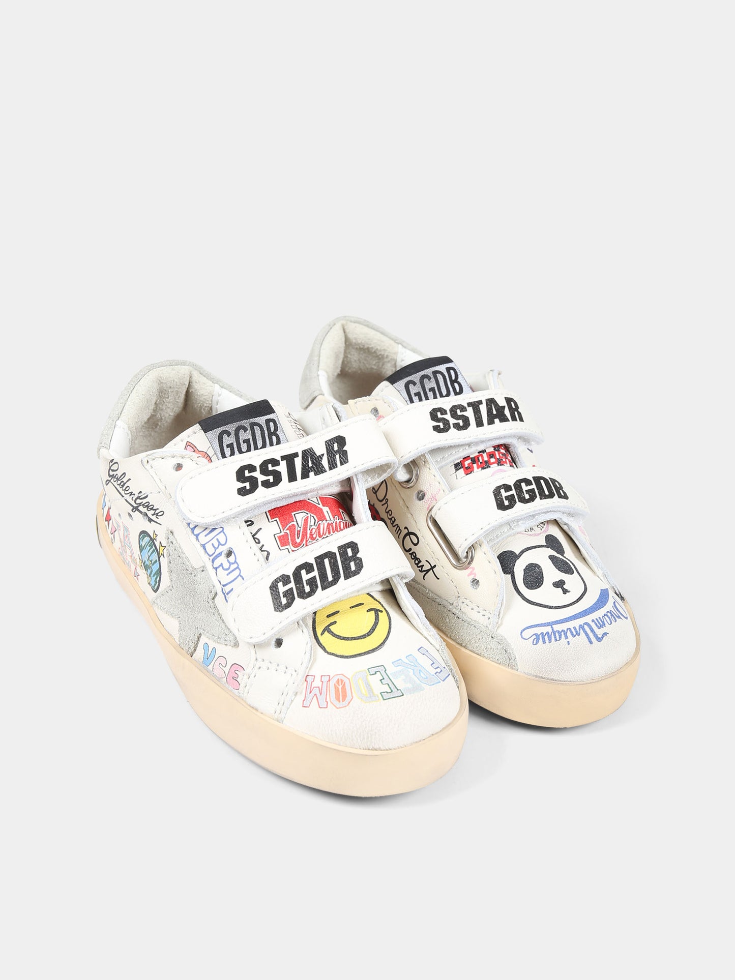 Sneakers bianche per bambini con stella,Golden Goose,GJF00111 F004883 10262