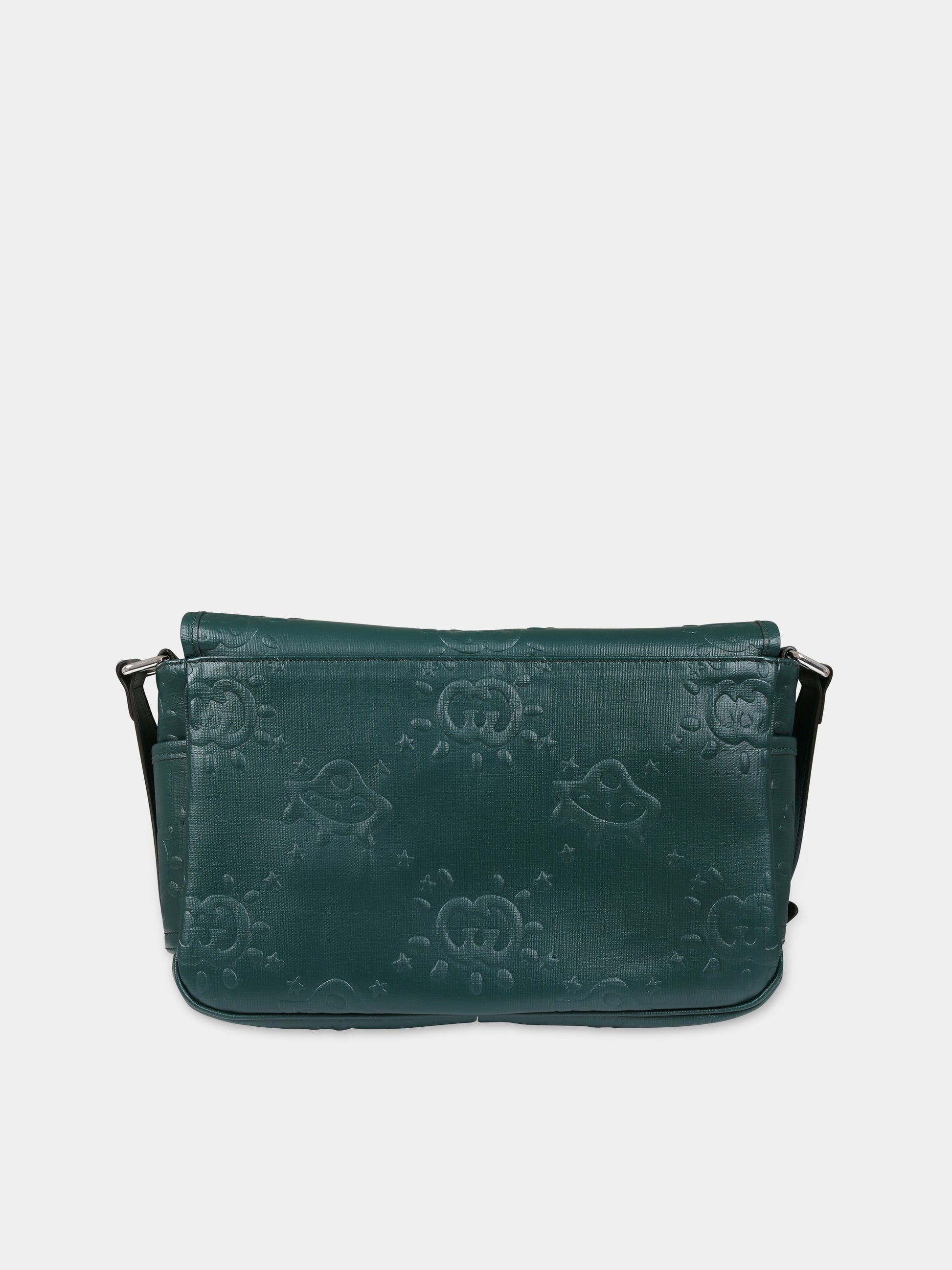 Borsa verde per bembina con incrocio GG,Gucci Kids,664143 FAB9J 3154