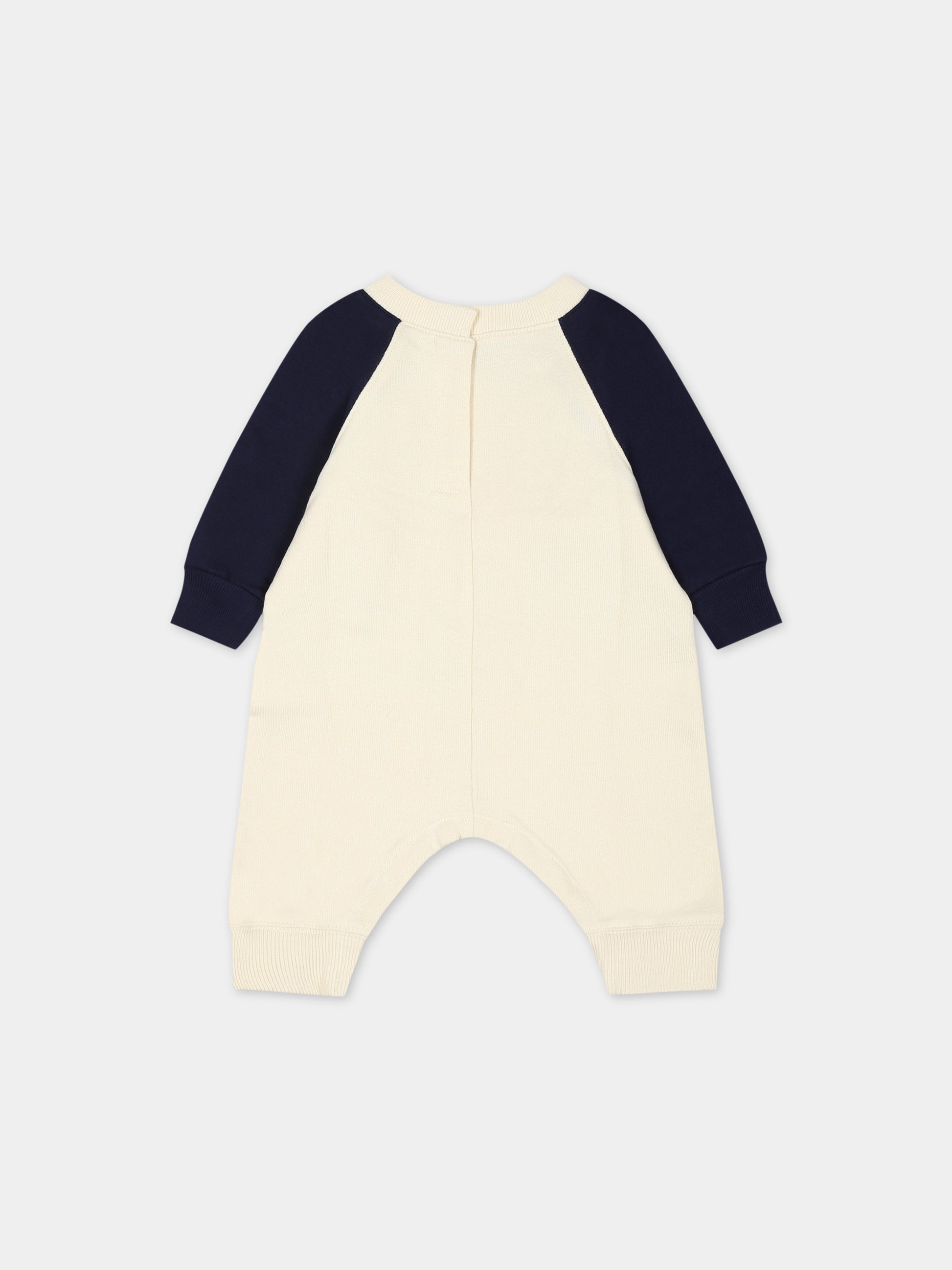 Tutina avorio per neonato con incrocio GG,Gucci Kids,737408 XJFVT 9756
