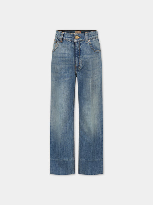 Jeans blu per bambino con logo,Gucci Kids,740912 XDCIT 4452