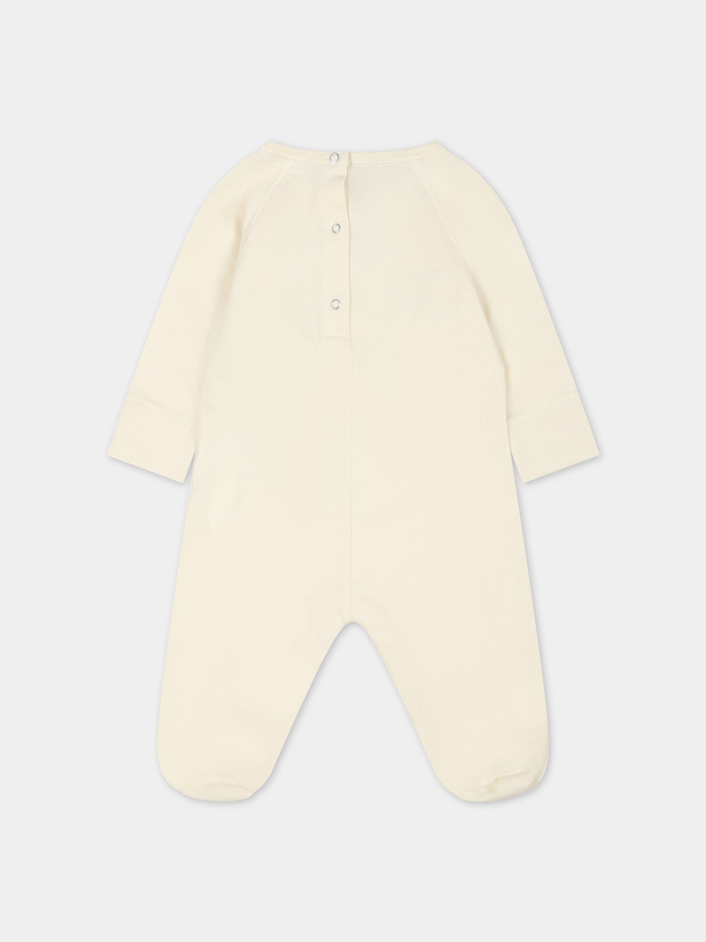 Set avorio per neonati con logo e stampa,Gucci Kids,747971 XJFM3 9286